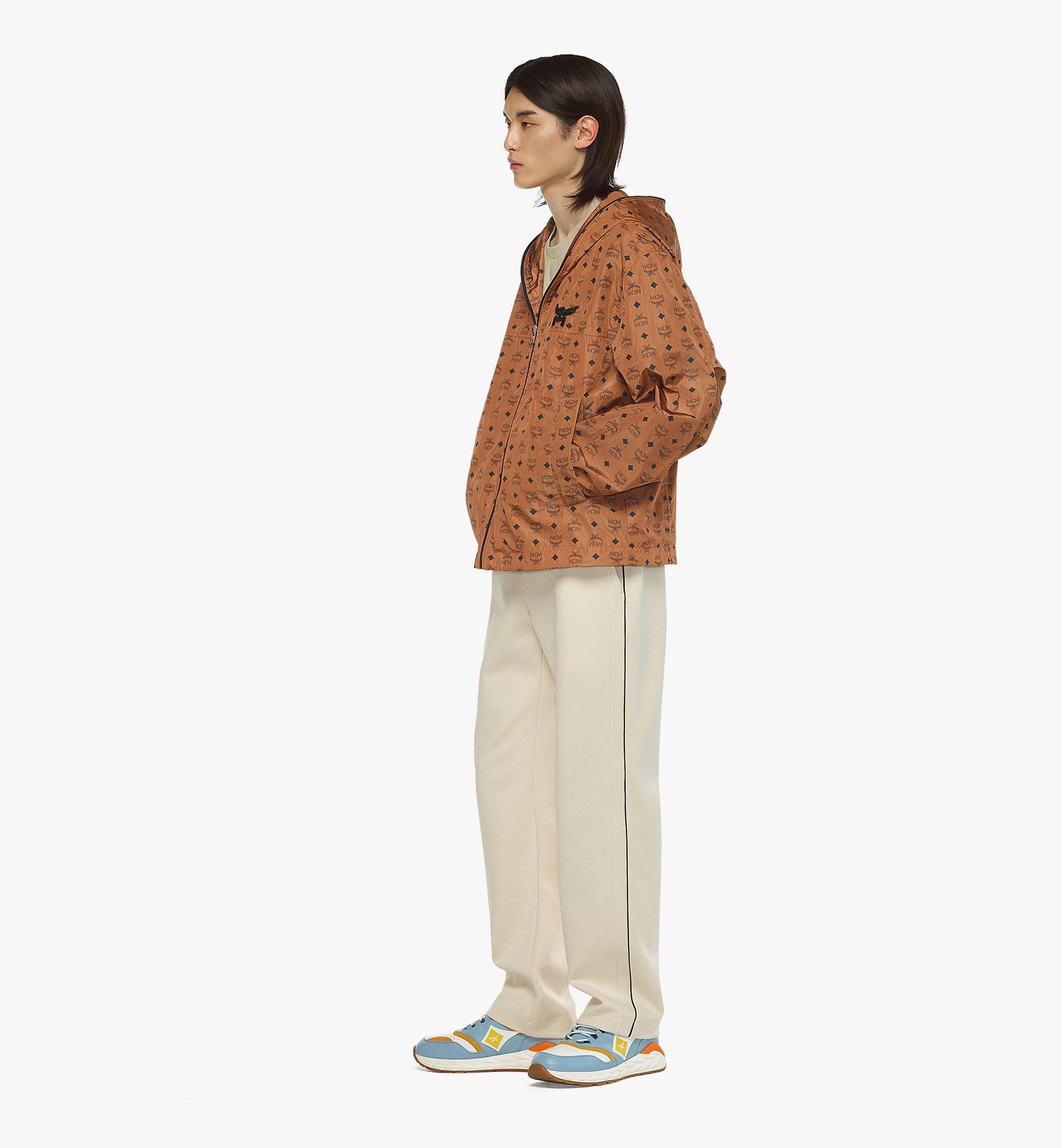 X-Large Monogram Print Windbreaker in ECONYL® Cognac | MCM ®US