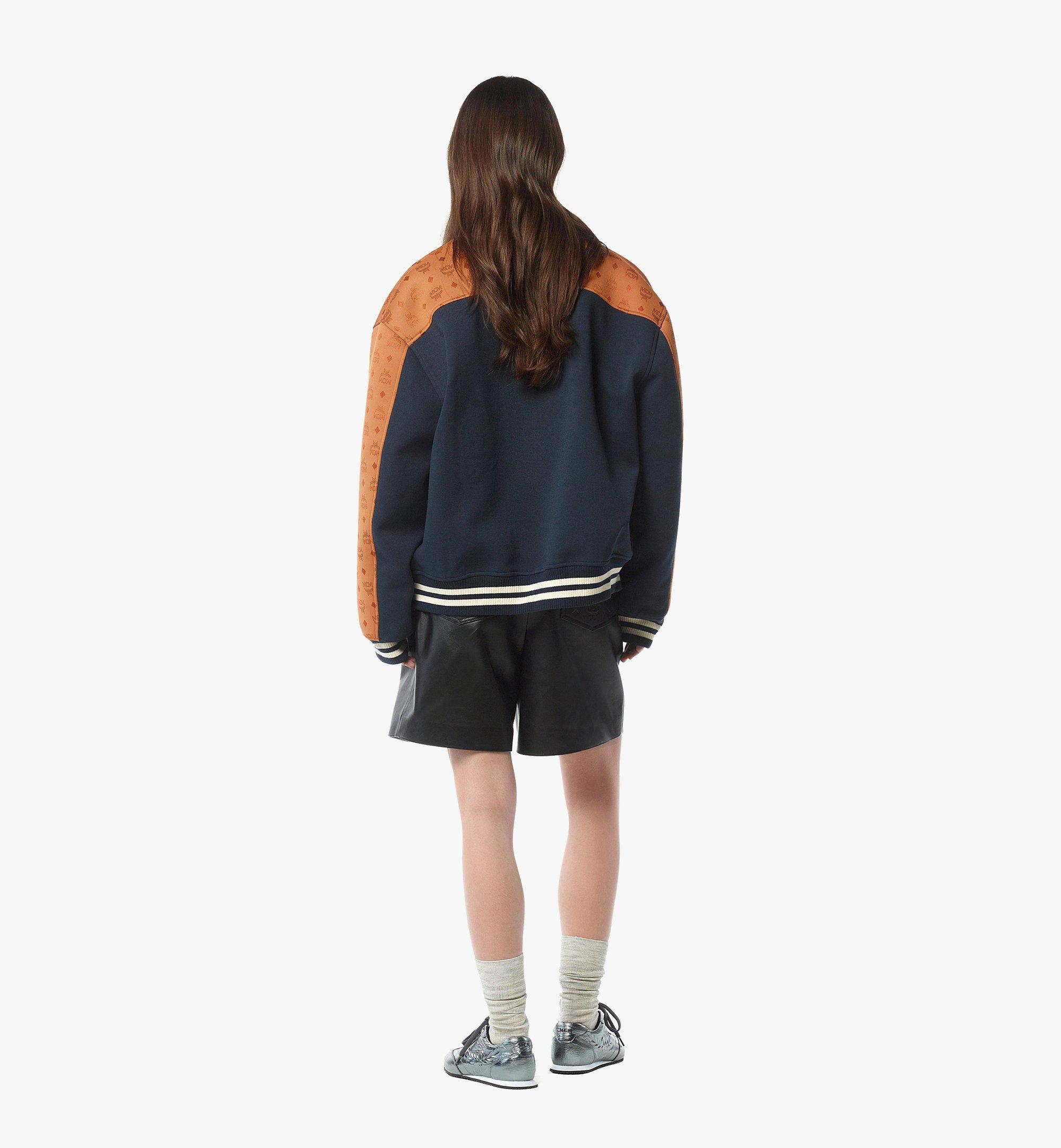MCM Ponte Varsity Jacket in Monogram Neoprene Jacquard Blue MHJFAMM01VC00L Alternate View 5