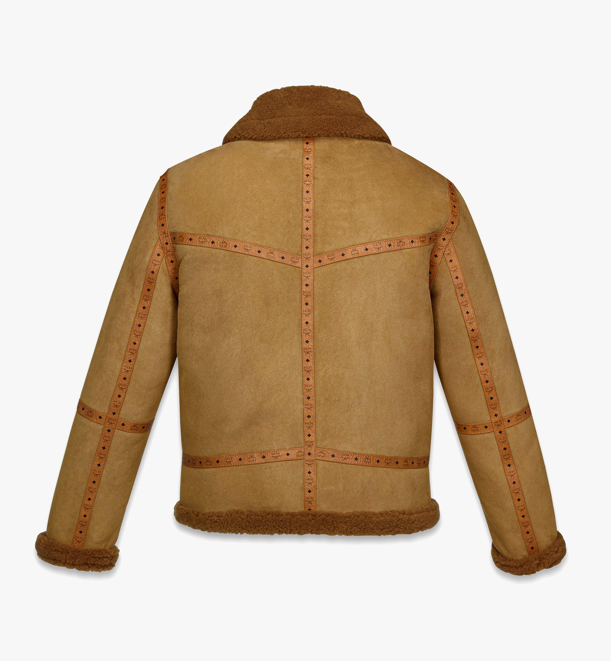 Jacket Suede Shearling and Monogram Print Leather