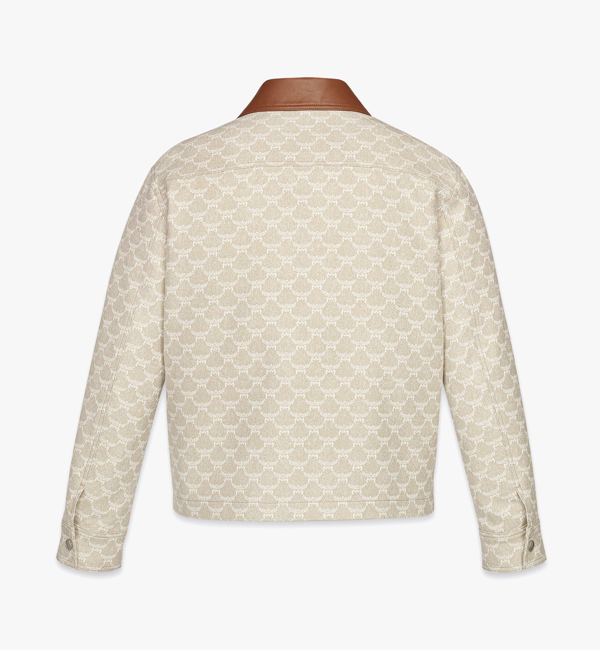 MCM Veste Lauretos en denim jacquard Beige MHJFSMM06I9046 Plus de photos 1