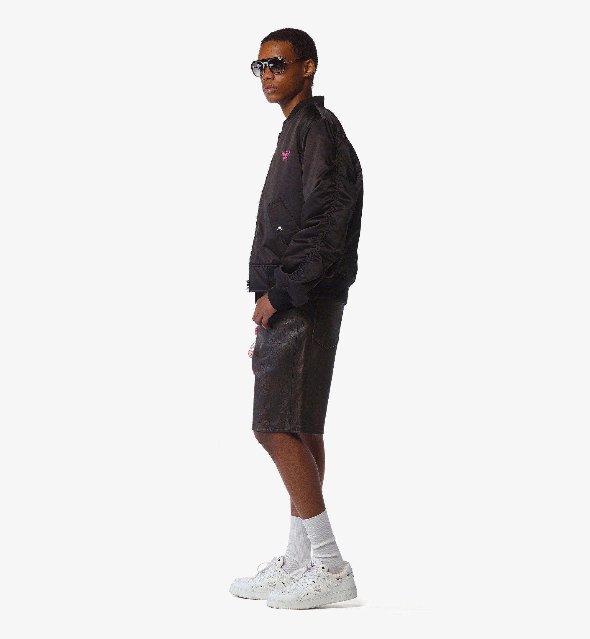 MCM MCM x SNIPES Satin Bomber Jacket Black MHJFSMM10BK00L Alternate View 2