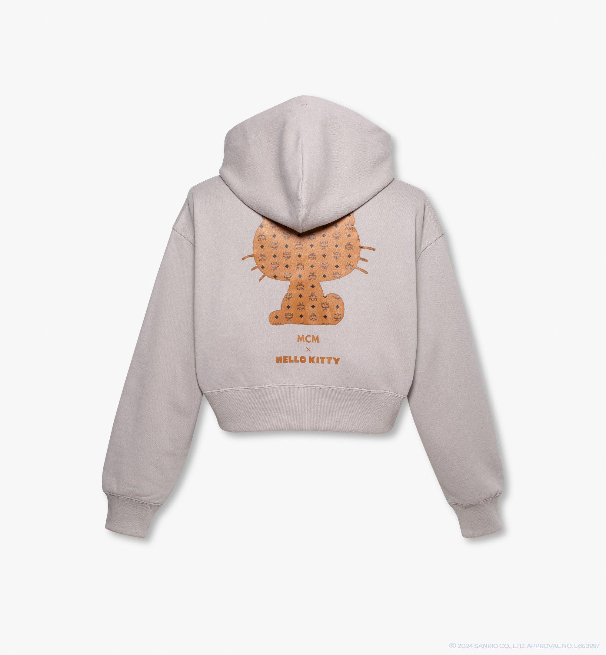 MCM MCM x HELLO KITTY プリント クロップドジップフーディー Grey MHJFSMM12EG00S ほかの角度から見る 1