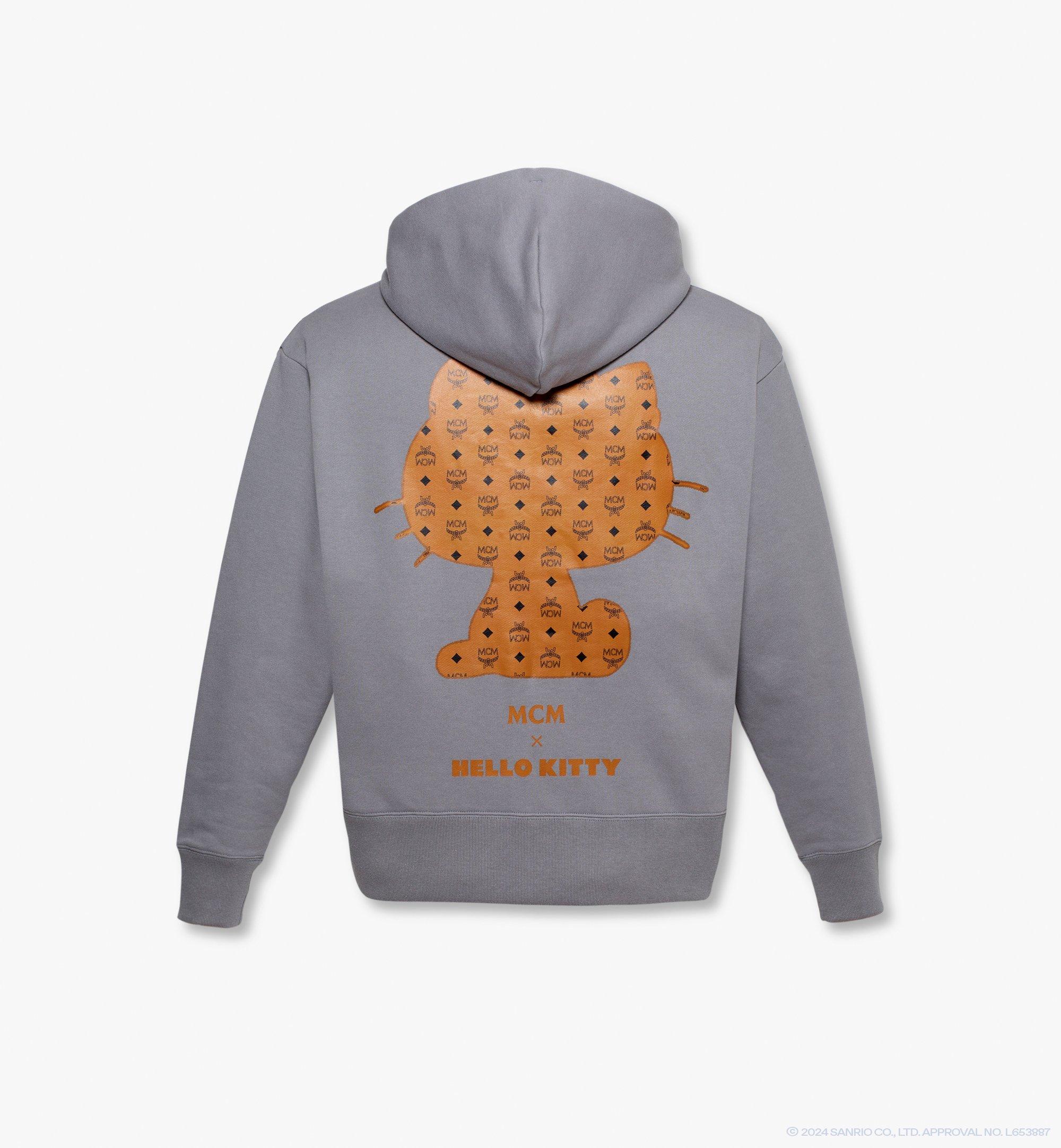 Medium MCM x HELLO KITTY Print Zip Hoodie Grey | MCM ®JP