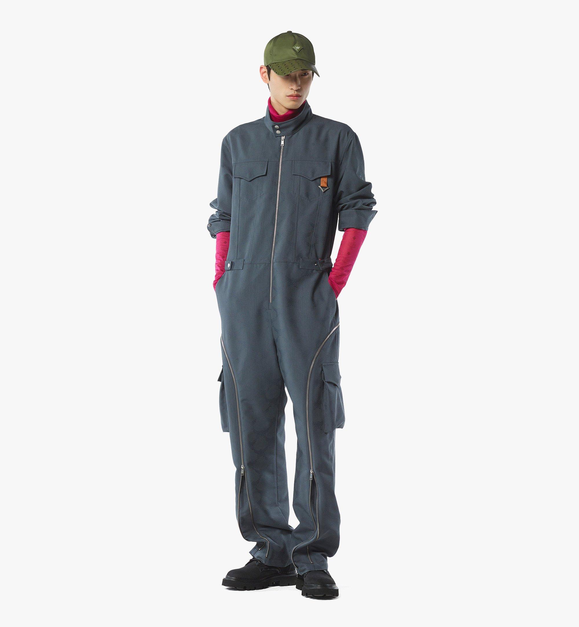 MCM Jumpsuit in Lauretos Wool Jacquard Grey MHMFAMM01EG00M Alternate View 2