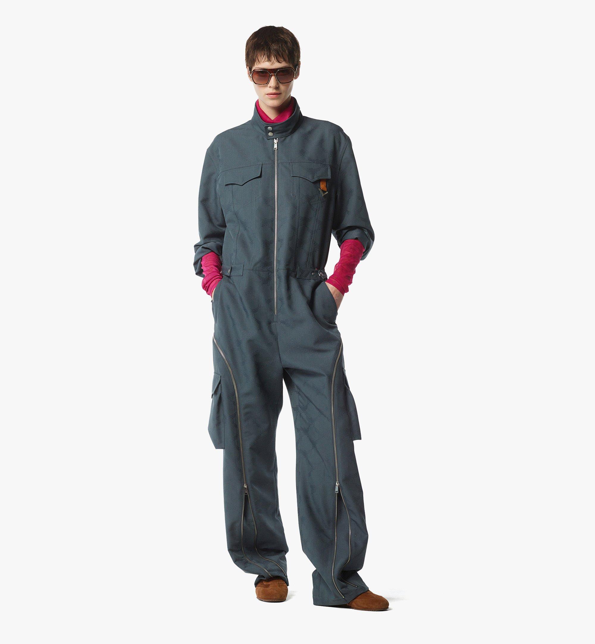 MCM Jumpsuit in Lauretos Wool Jacquard Grey MHMFAMM01EG00M Alternate View 4