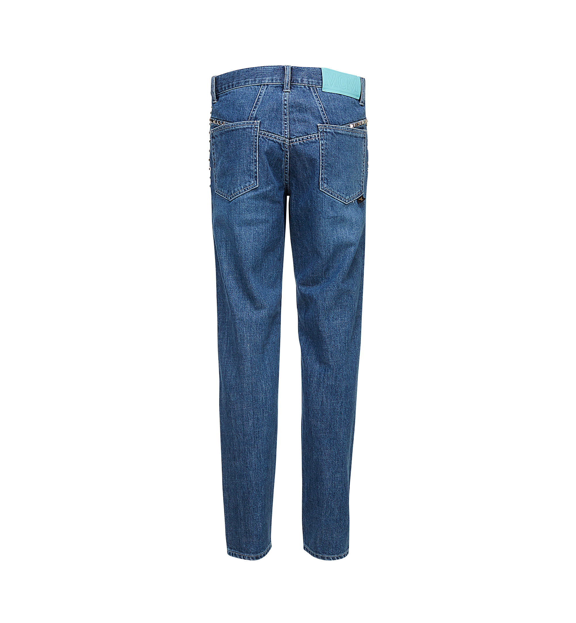 Small Men's Straight Fit Denim Jeans Blue MCM ®UK