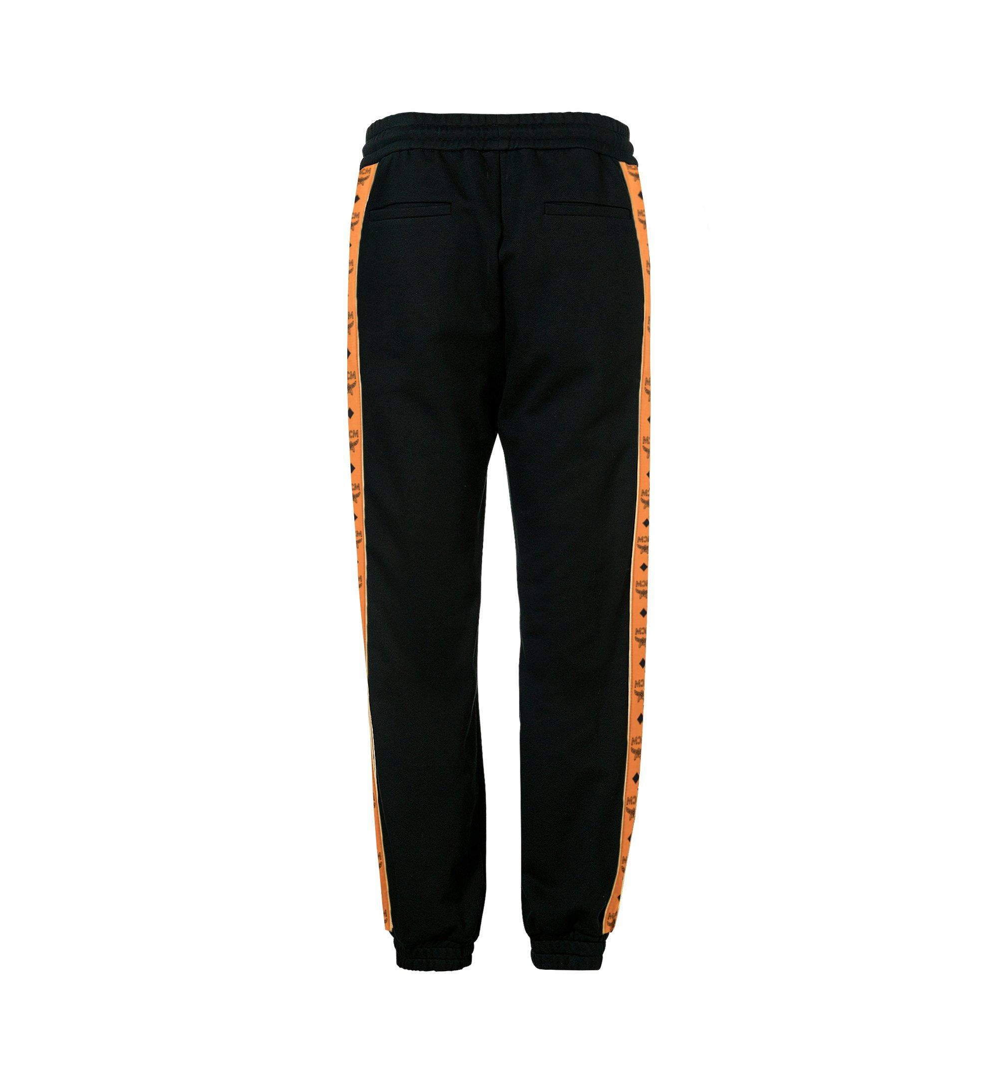 black and orange joggers