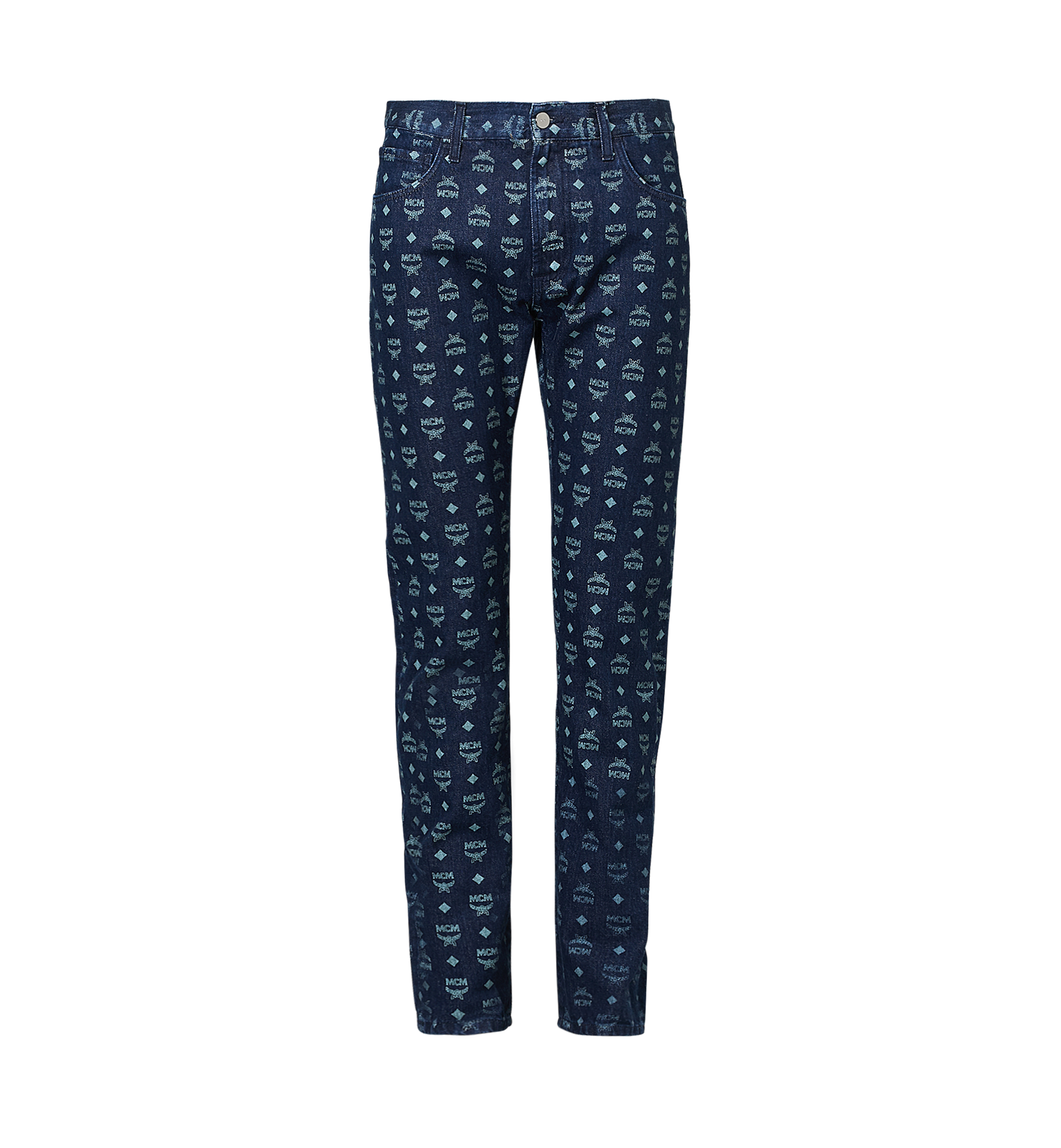 MCM Herren Jeans mit Visetos Print Blue MHP9SMM72HD046 Noch mehr sehen 1