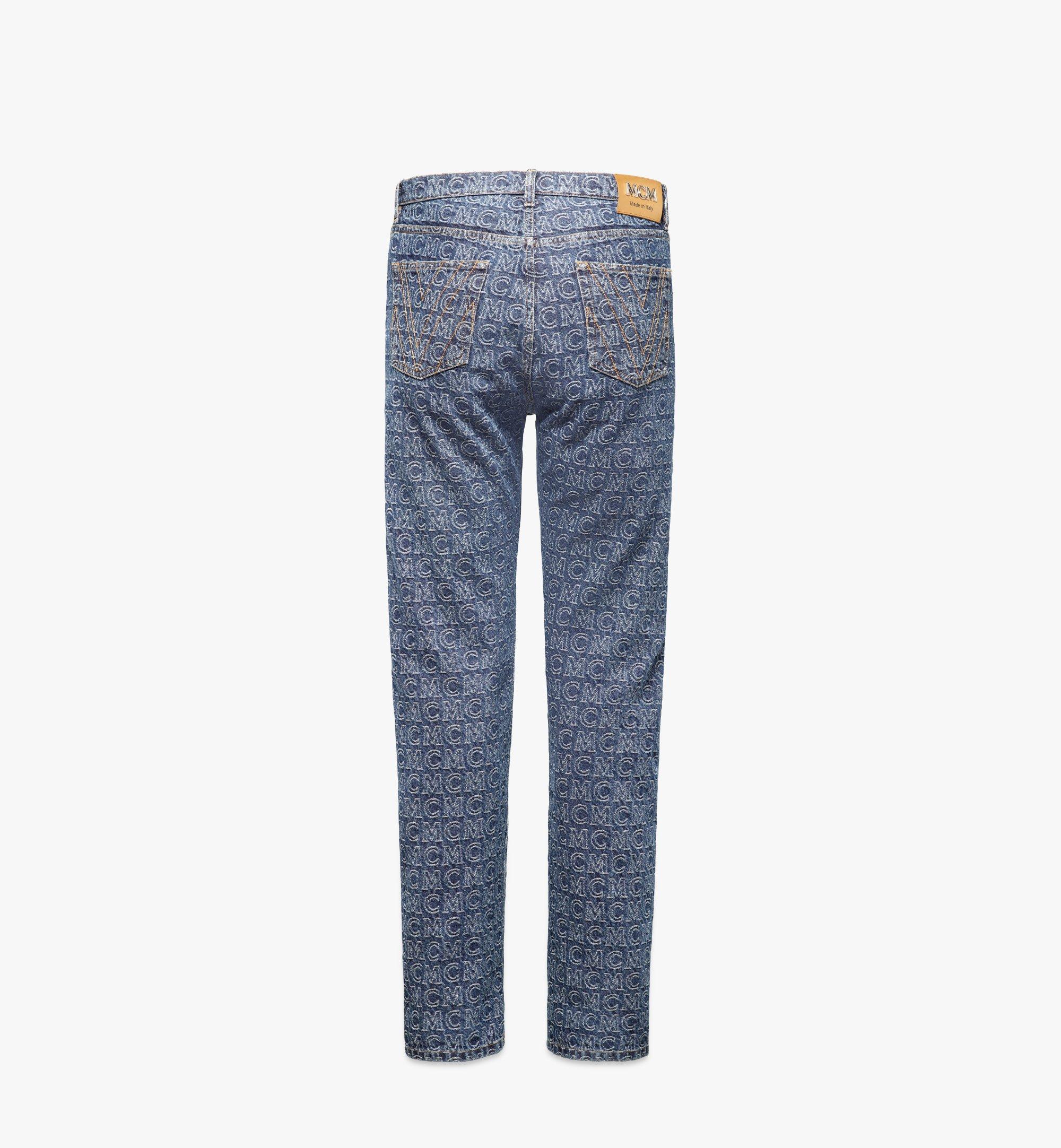 MCM メンズ モノグラム ストレートレッグ ジーンズ Blue MHPAADS01VW052 ほかの角度から見る 1