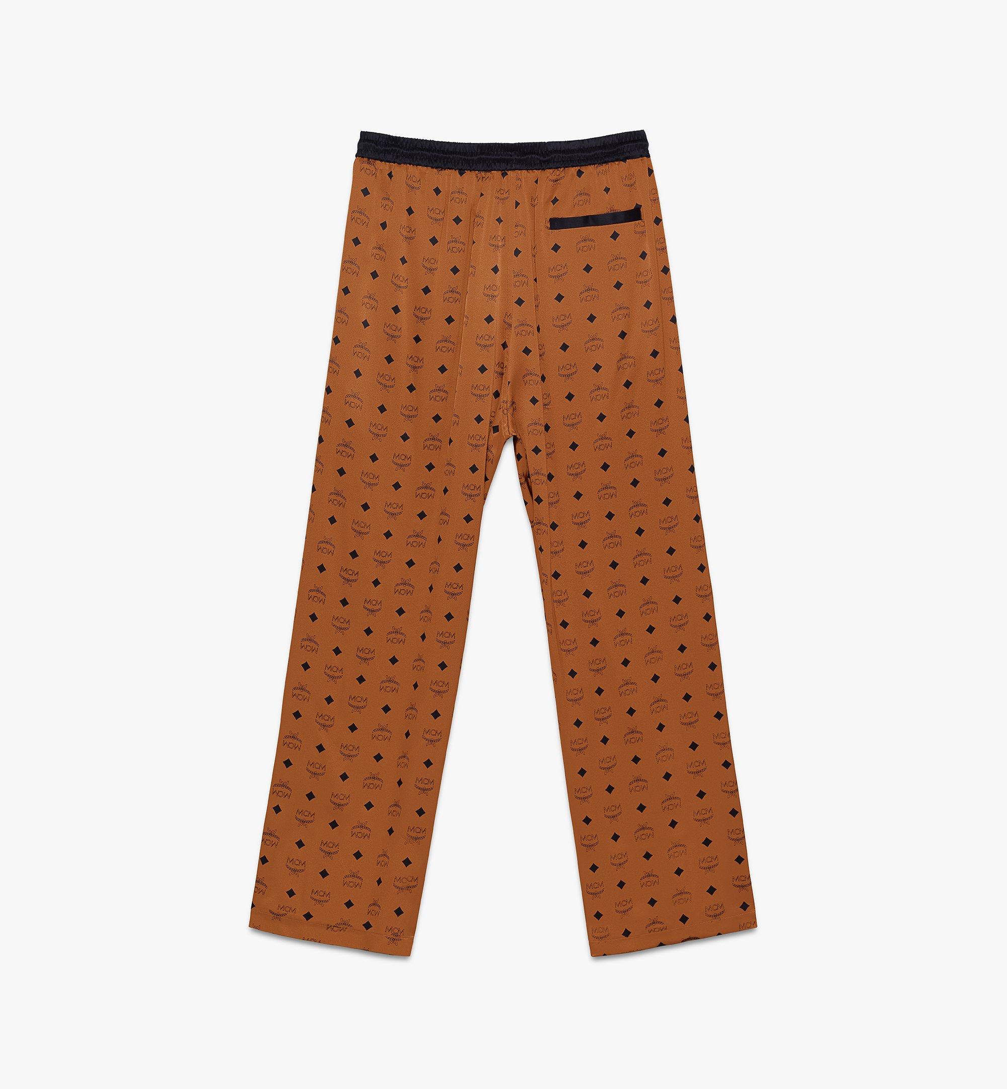 MCM クラシック ロゴ シルク パジャマパンツ Cognac MHPASBM01CO00S ほかの角度から見る 1