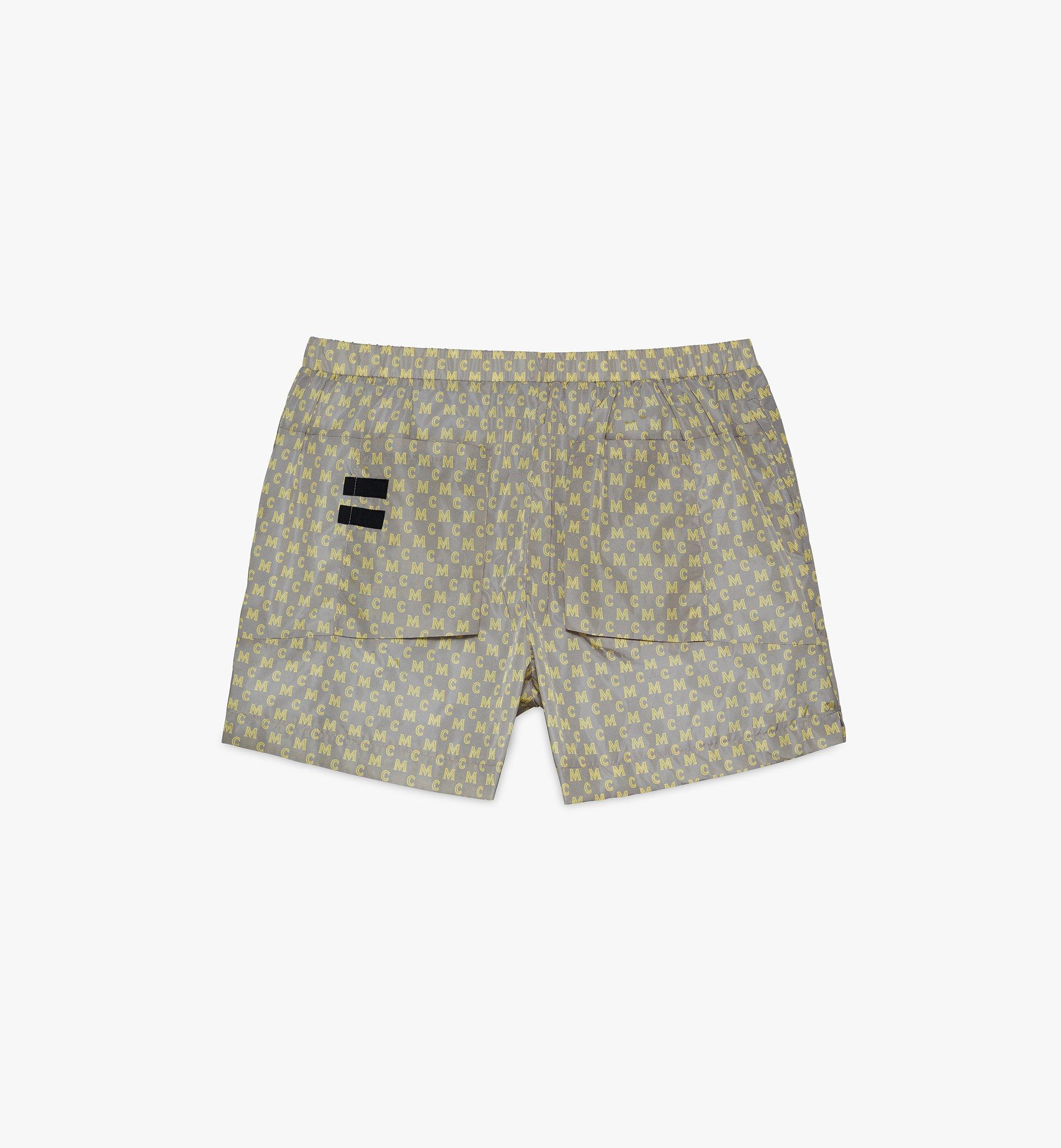 MCM Men's Monogram Print Board Shorts Grey MHPASMM01FJ048 Alternate View 1