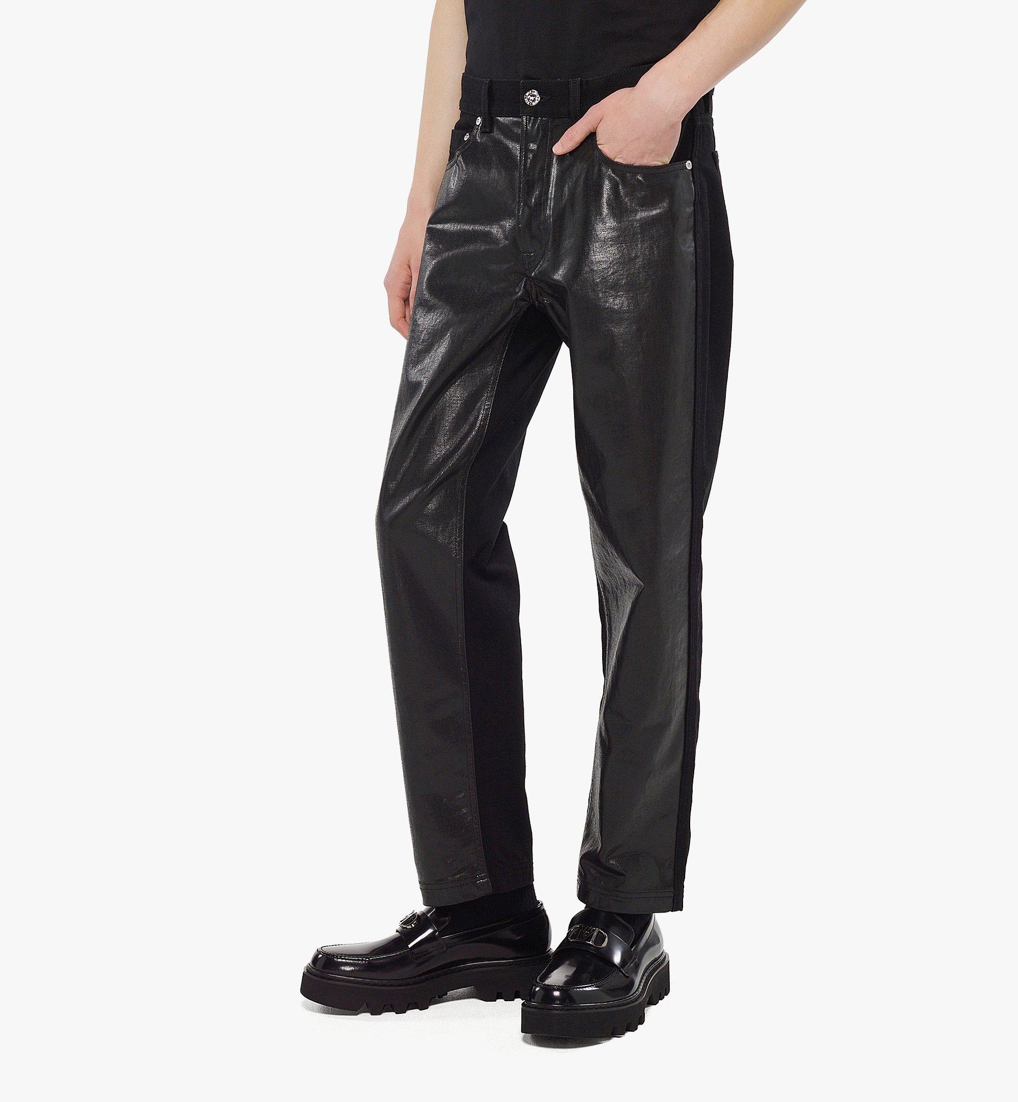 MCM Men’s Jeans in Glossy Denim Black MHPDSMM02BK00L Alternate View 3