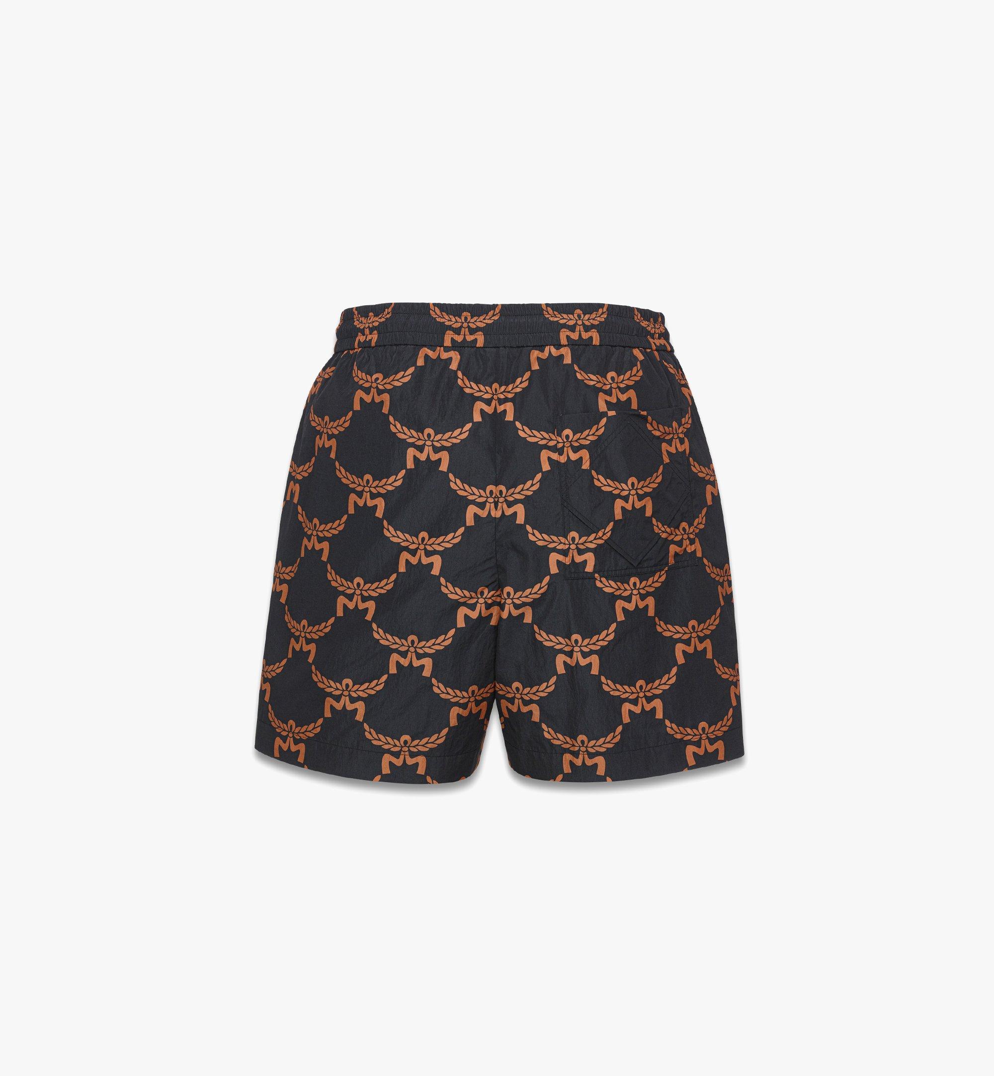 Large Lauretos Print Shorts in Recycled Nylon Black | MCM ®CA