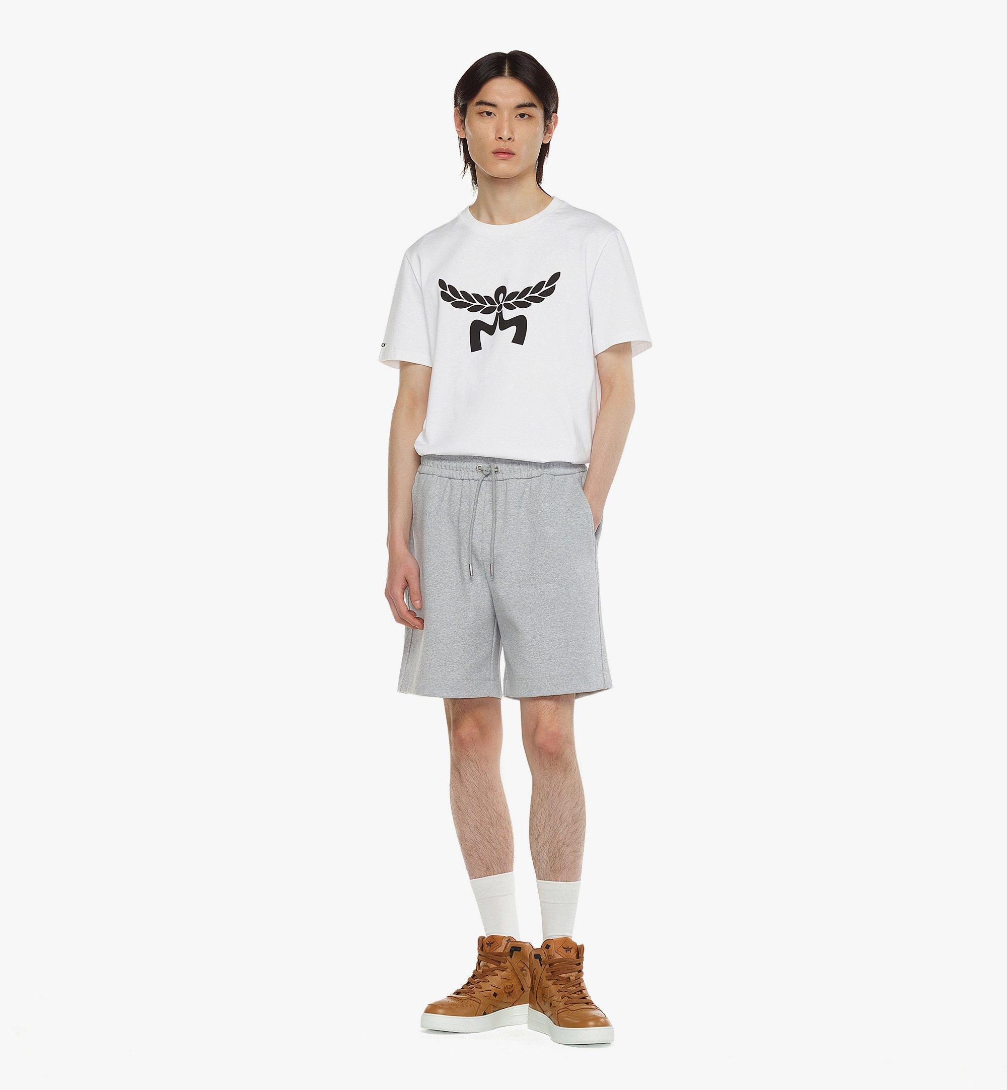 MCM Essential Logo Ponte Shorts Grey MHPESBC01ET0XL Alternate View 2