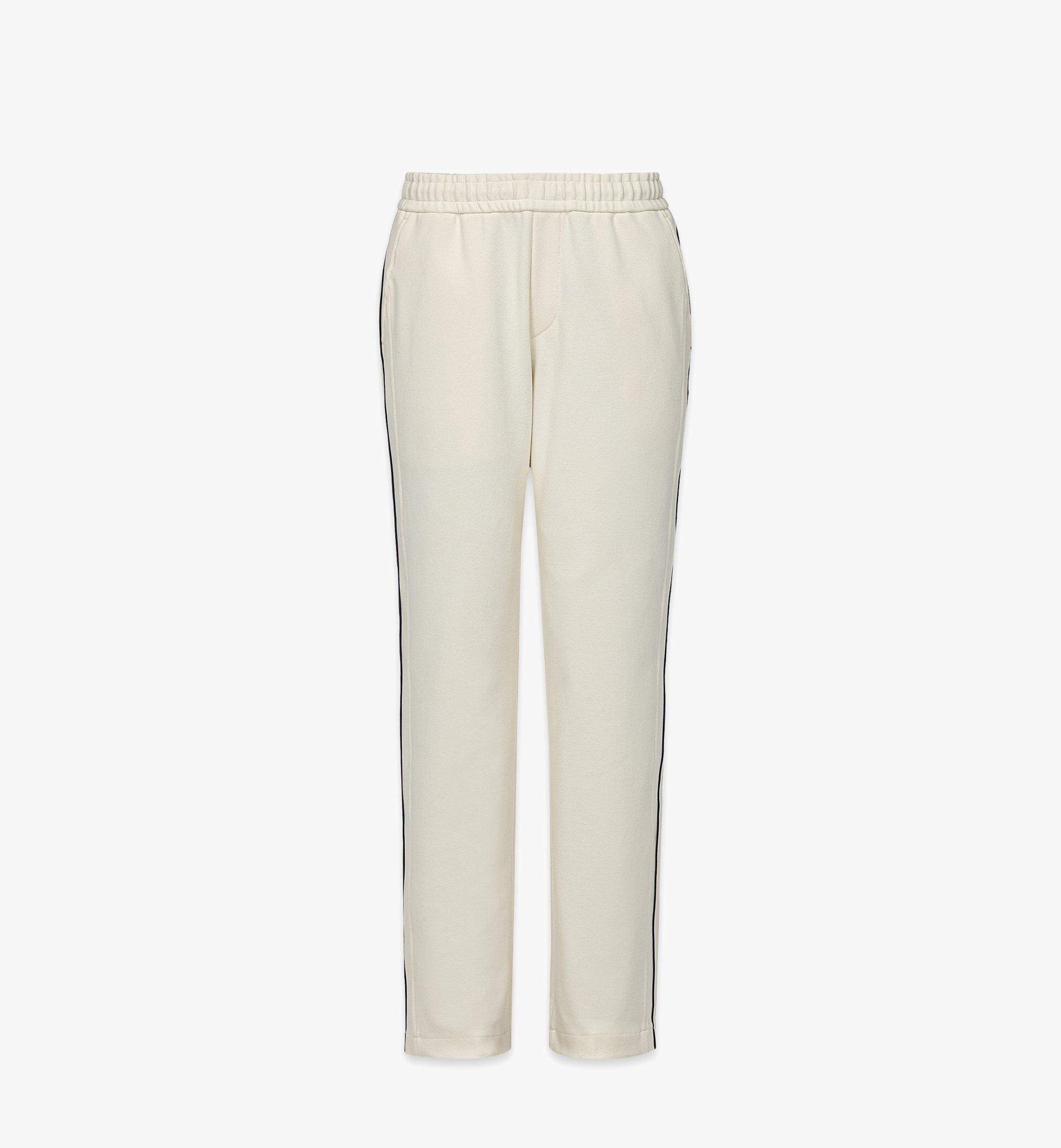 MCM Essential Logo Ponte Track Pants White MHPESBC02WI00M Alternate View 1