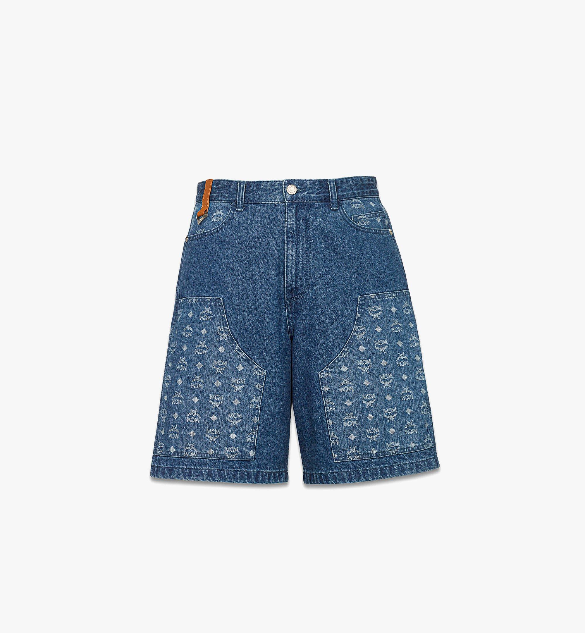 Monogram Shorts in Denim Jacquard