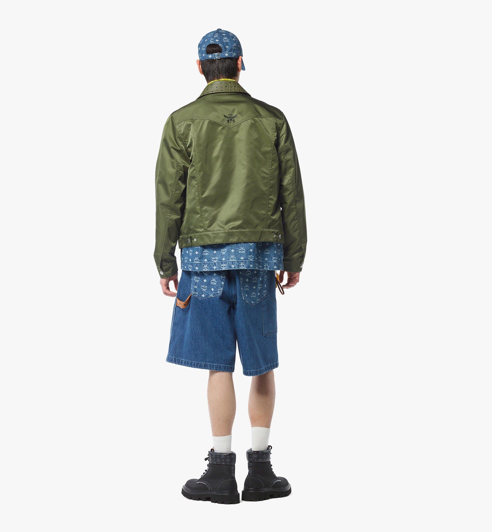 MCM Monogram Shorts in Denim Jacquard Blue MHPFAMM01HD050 Alternate View 3
