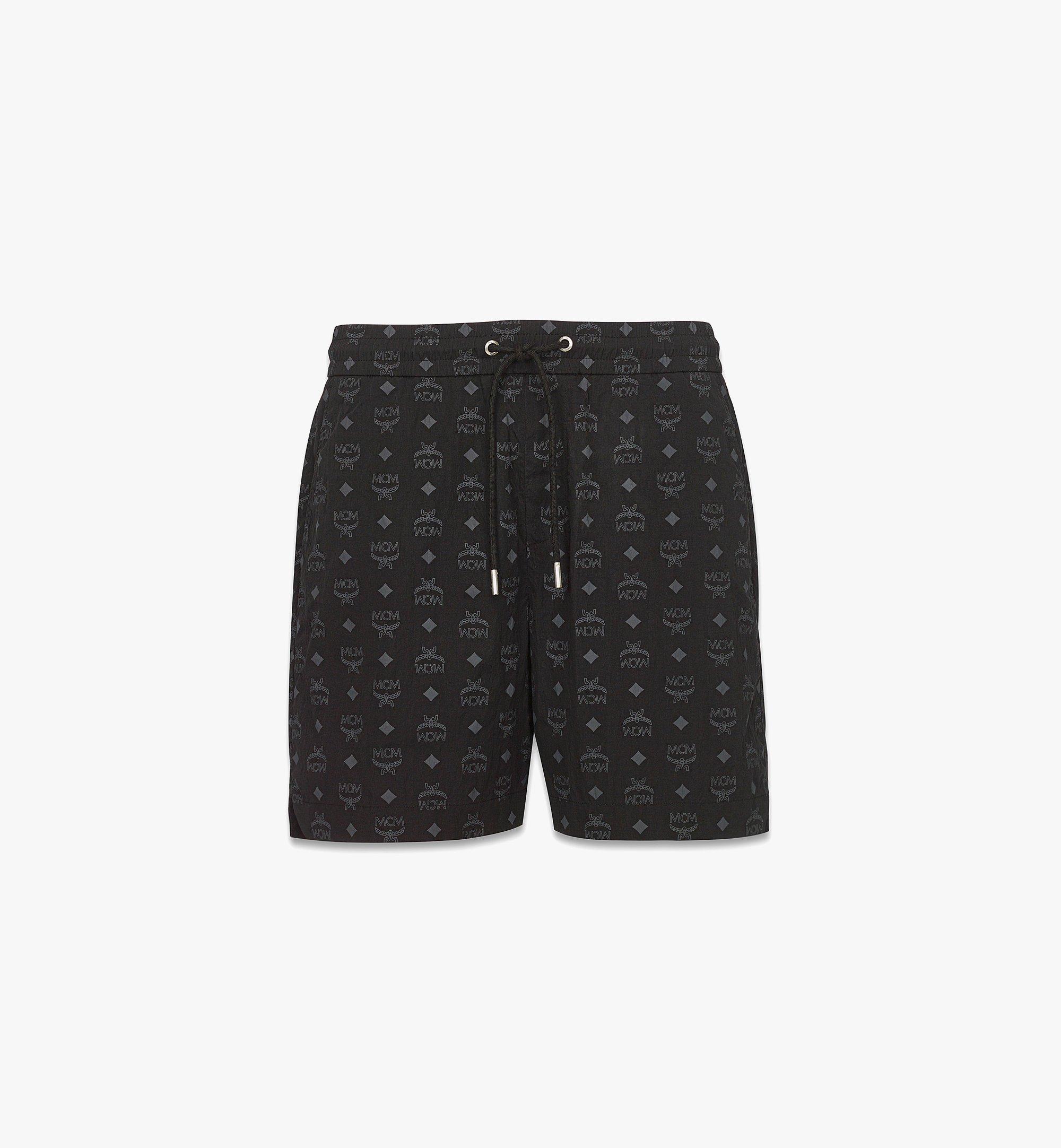 MCM Monogram Print Shorts in ECONYL® Black MHPFAMM03BK00M Alternate View 1