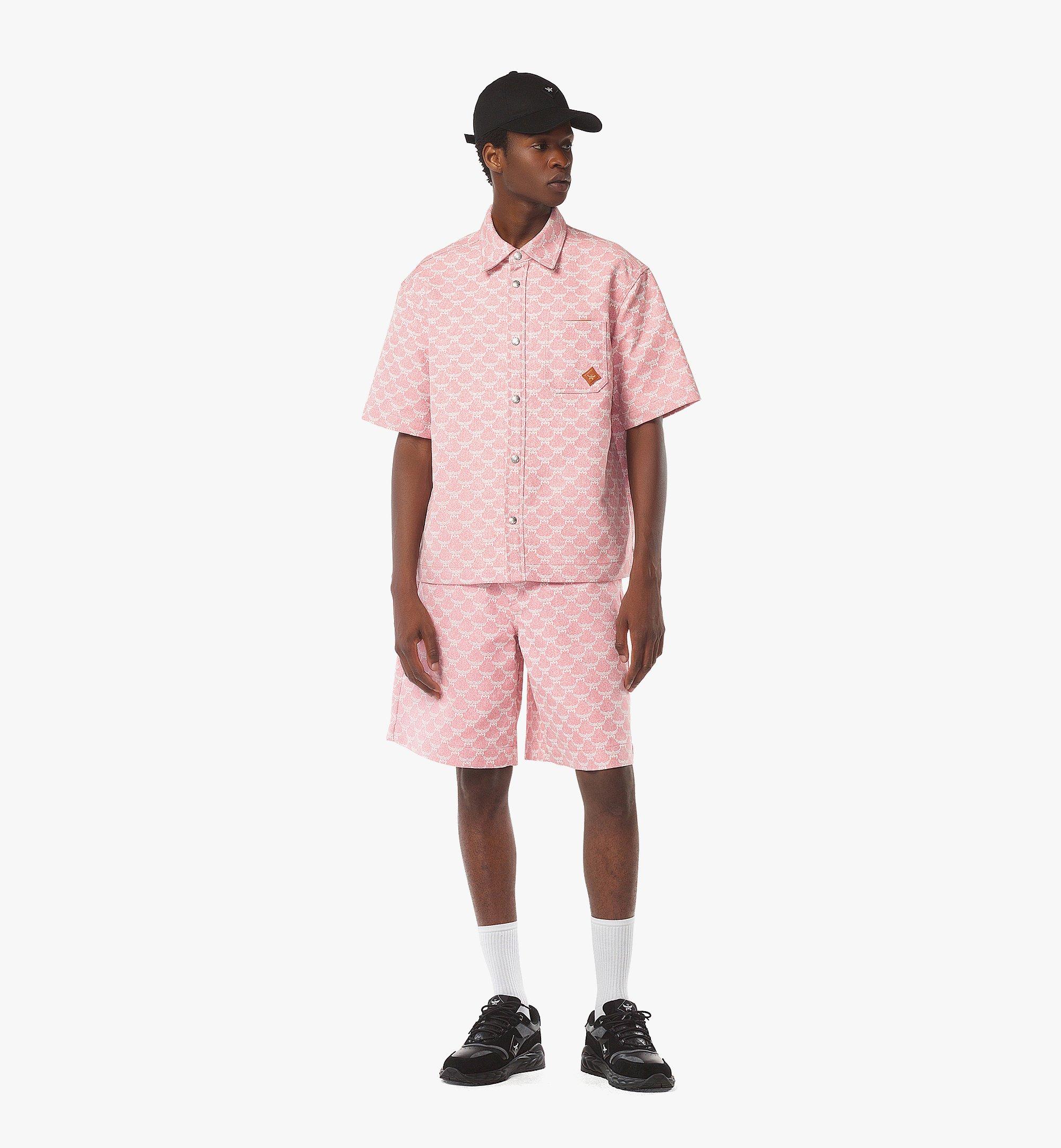 46 IT Lauretos Shorts in Denim Jacquard Pink | MCM ®US