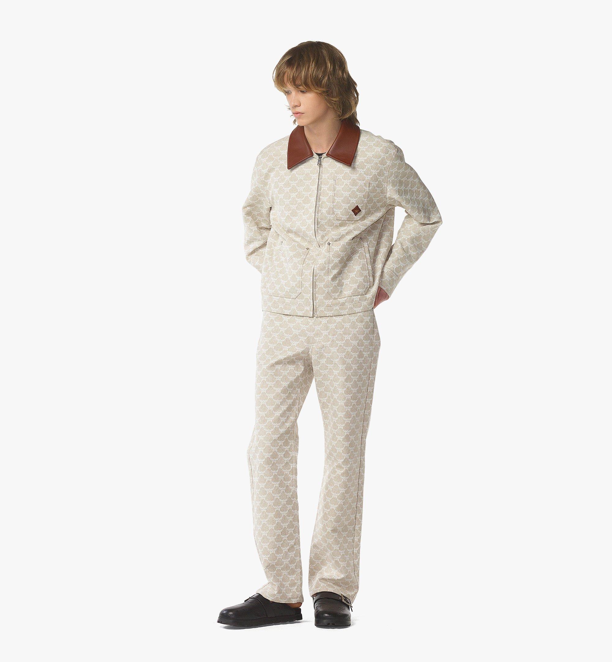 MCM Hose Lauretos in Denim-Jacquard Beige MHPFSMM03I9048 Noch mehr sehen 2