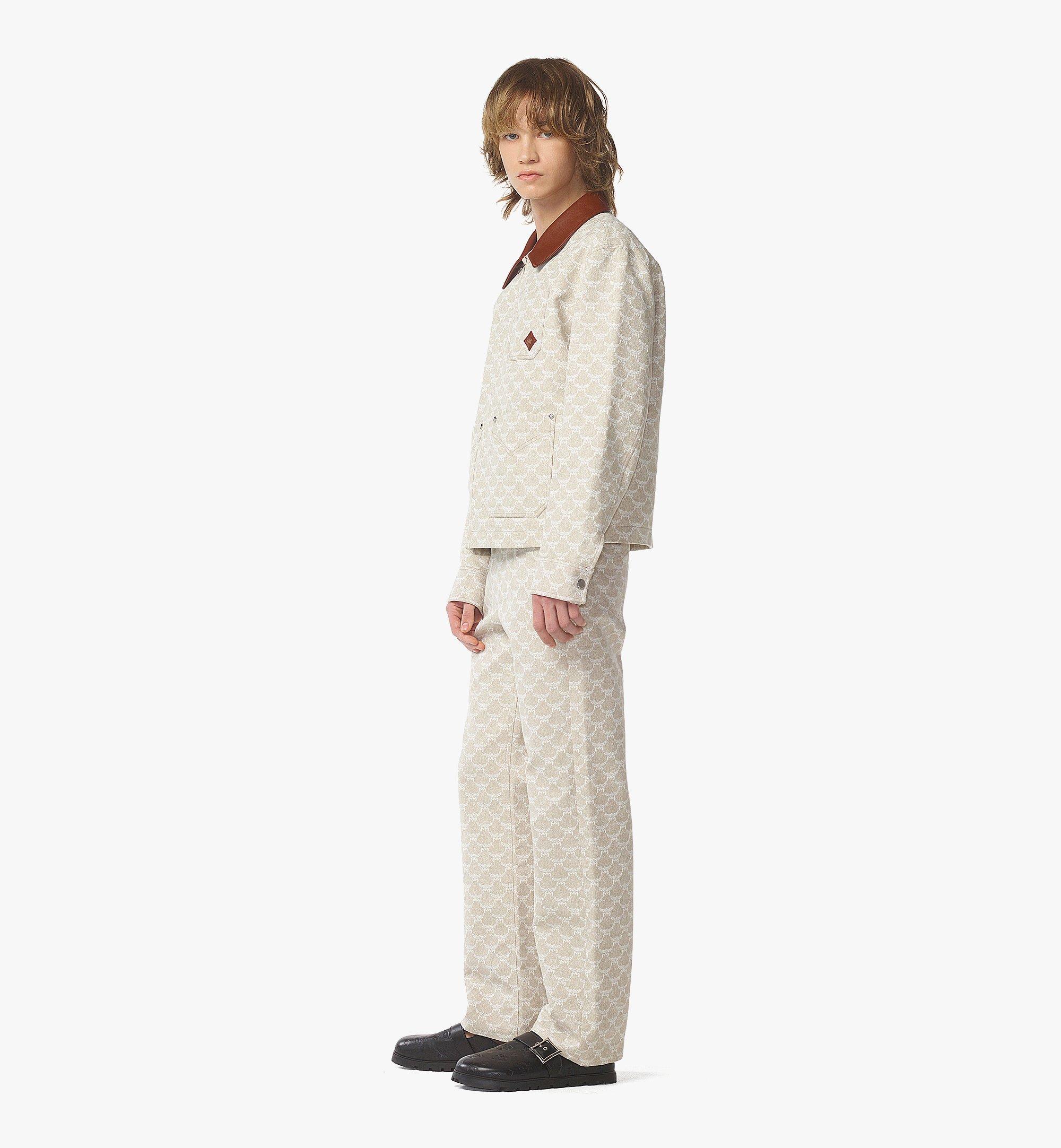 MCM Hose Lauretos in Denim-Jacquard Beige MHPFSMM03I9048 Noch mehr sehen 2
