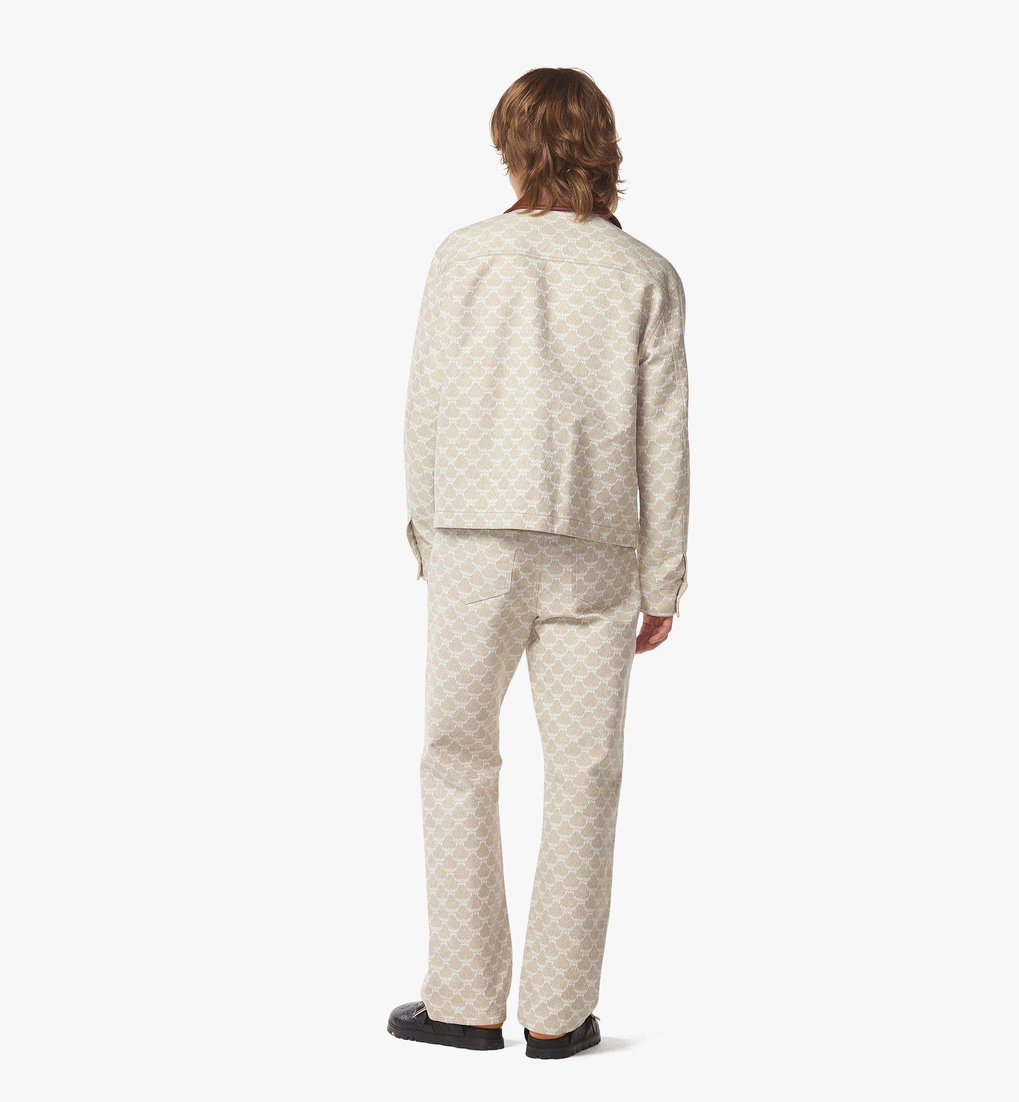 MCM Hose Lauretos in Denim-Jacquard Beige MHPFSMM03I9048 Noch mehr sehen 3