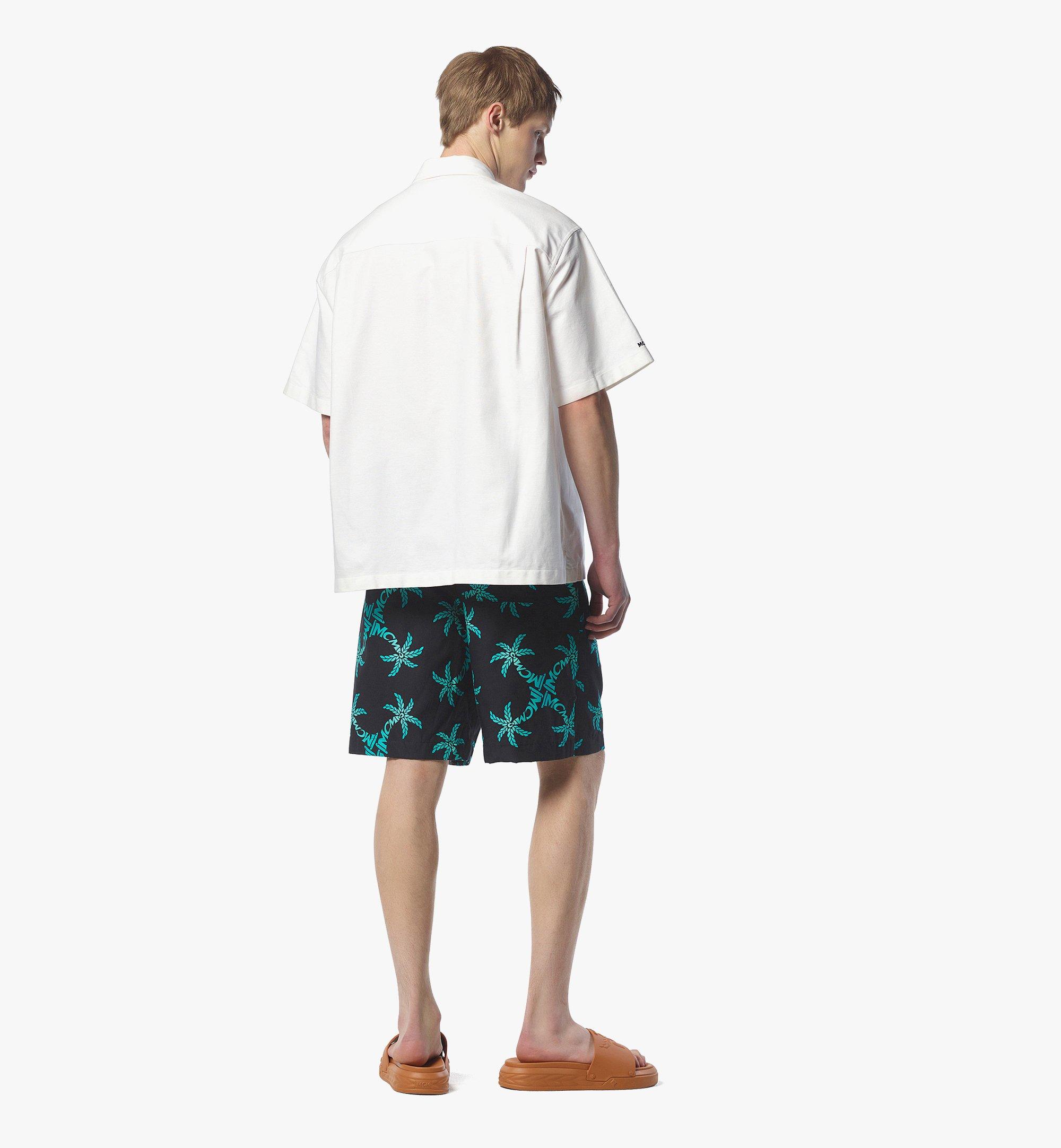 MCM Shorts mit Palmen-Monogramm-Druck Blue MHPFSMM04VC00S Noch mehr sehen 3