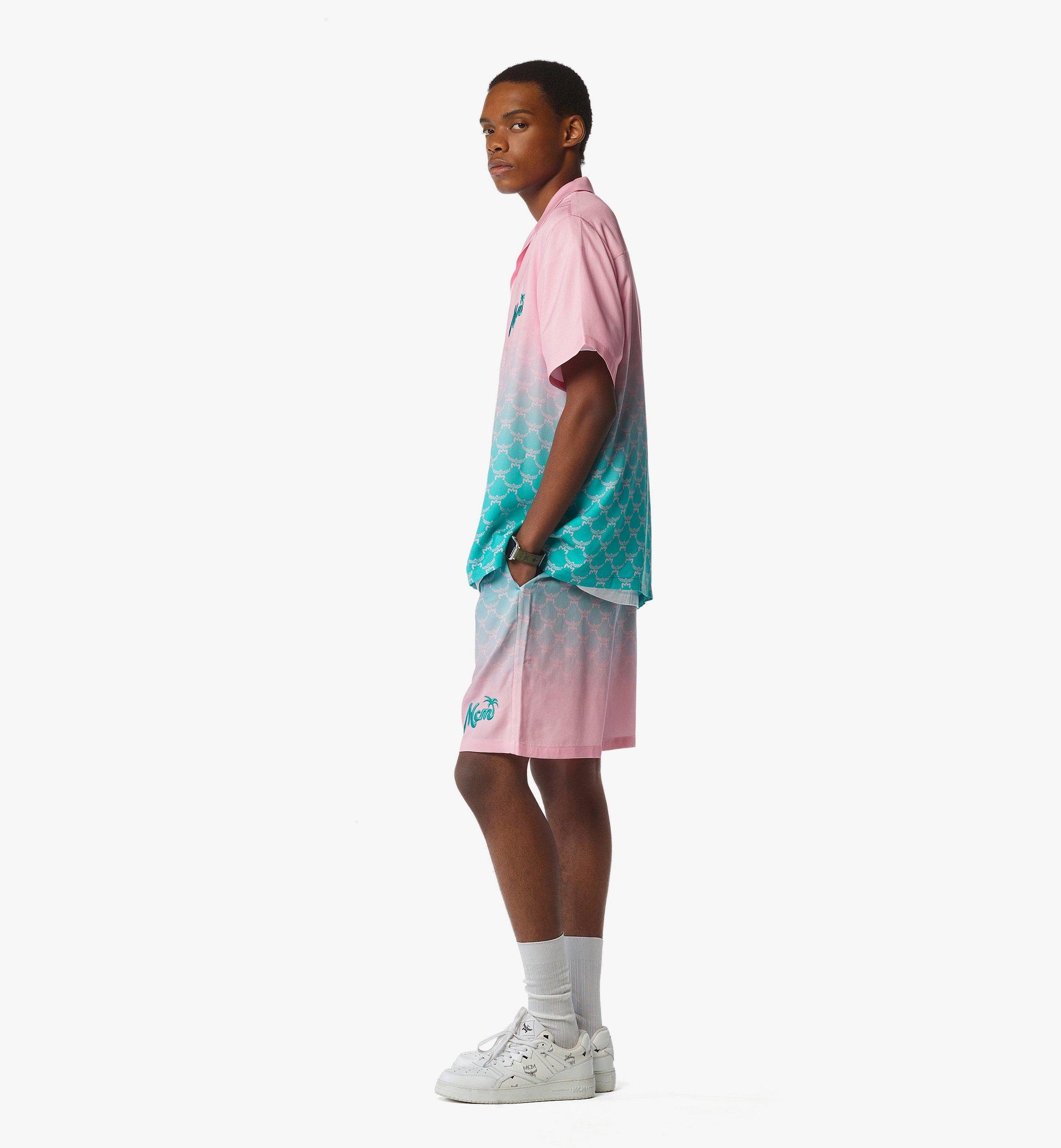 MCM MCM x SNIPES Gradation Monogram Shorts Blue MHPFSMM071B00M Alternate View 2