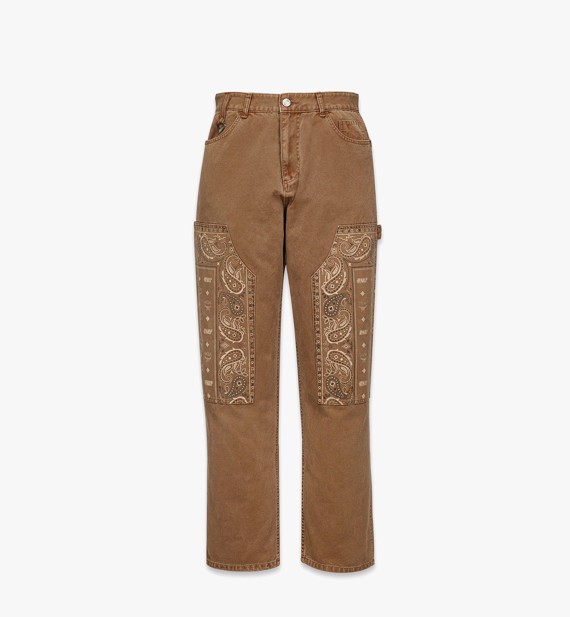 MCM MCM x KASINA Bandana Monogram Pants in Denim Jacquard  MHPFSMM084A00L Alternate View 1