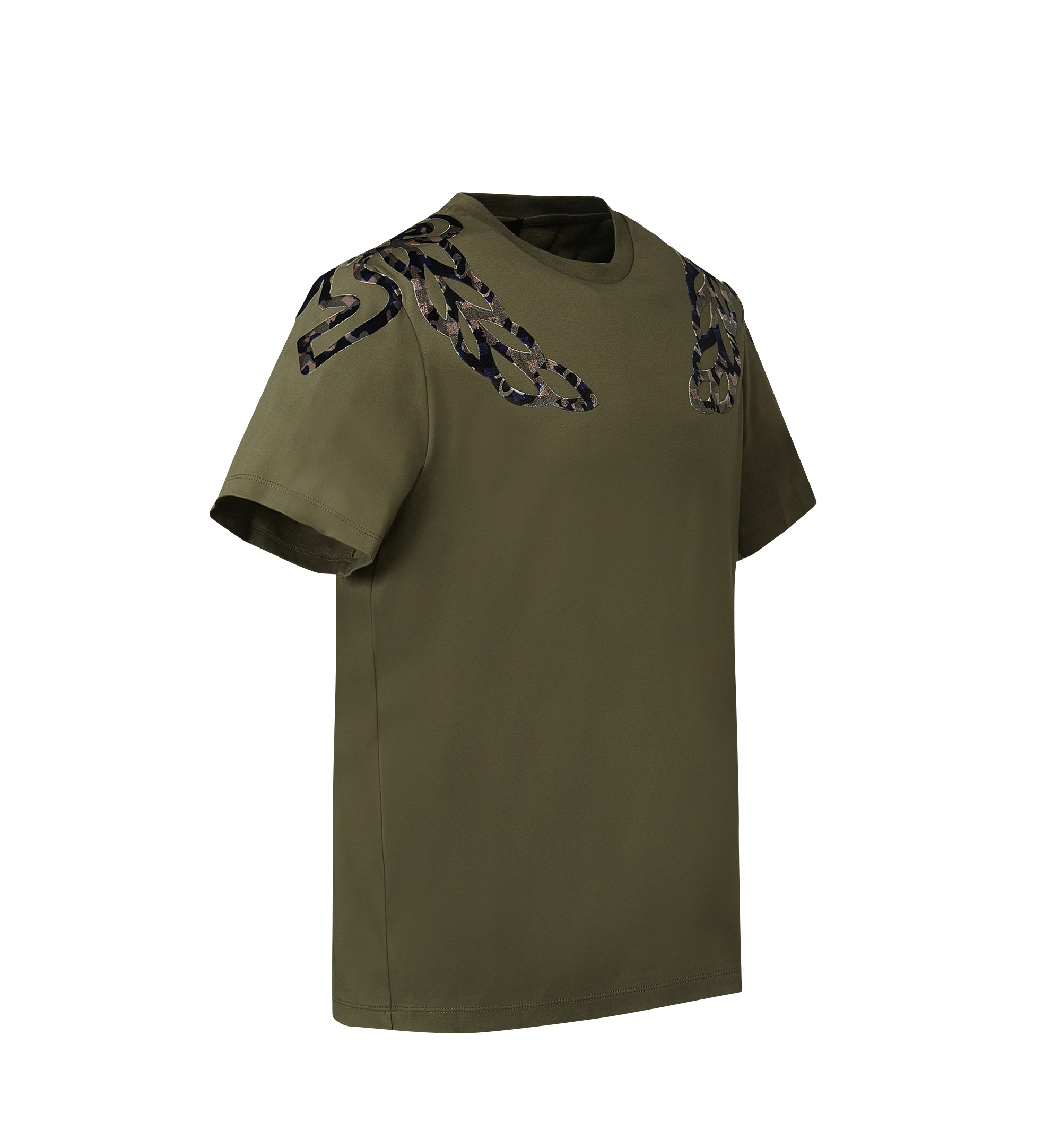 MCM Men's Classic Camo Logo T-Shirt GREEN MHT7AMM11GX00L Alternate View 1