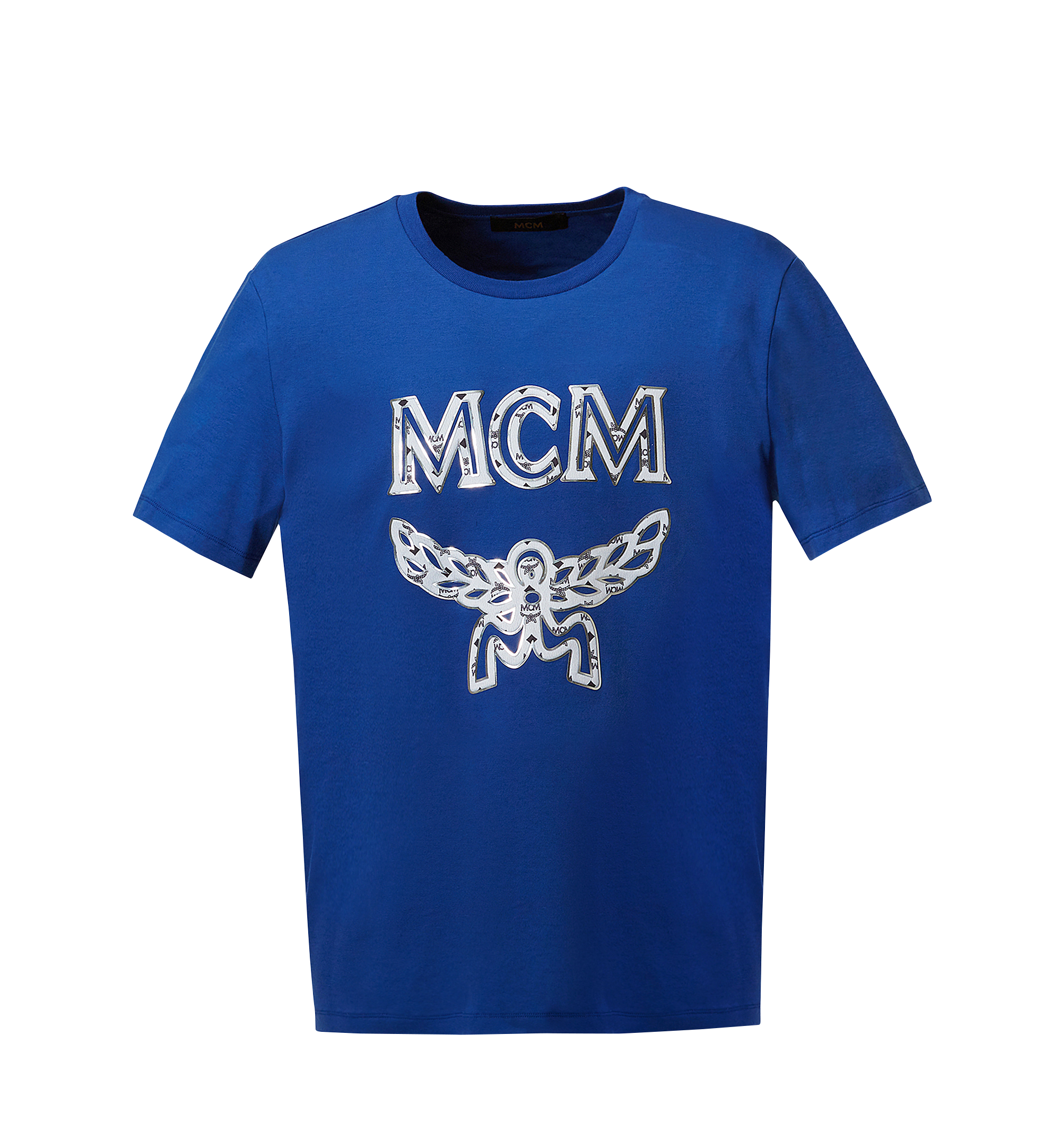 MCM Men's Classic Logo T-Shirt Blue MHT8SMM10HT00S Alternate View 1