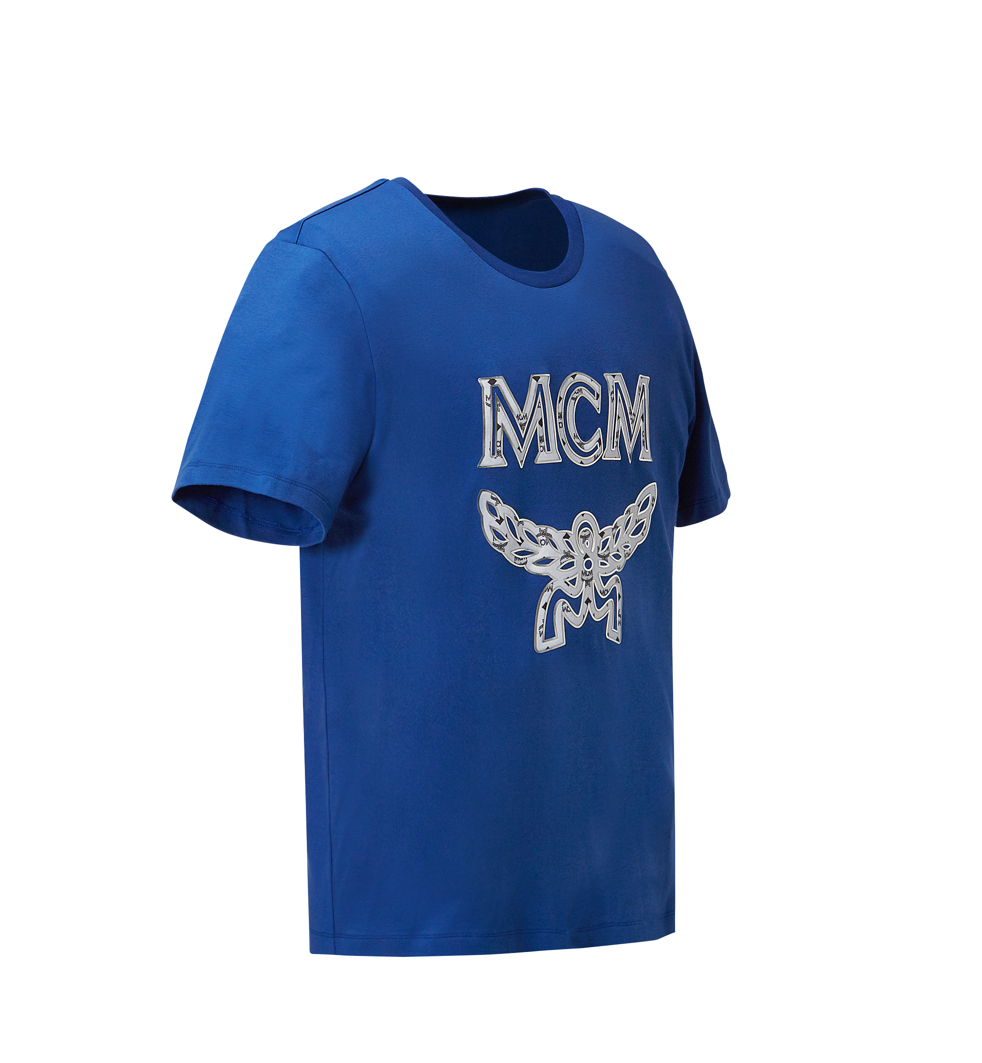 MCM Men's Classic Logo T-Shirt Blue MHT8SMM10HT00S Alternate View 1