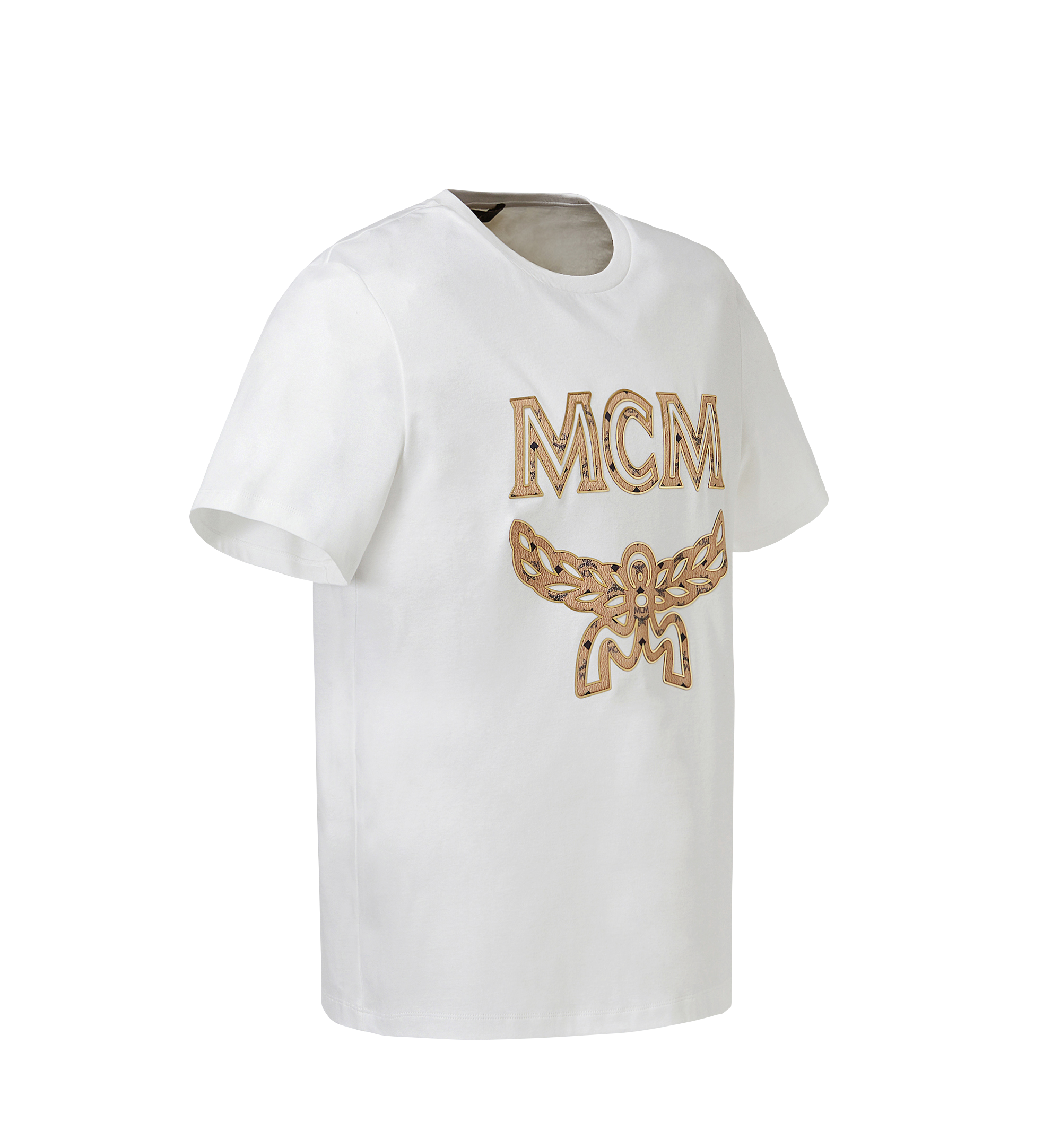 MCM Men's Classic Logo T-Shirt BEIGE MHT8SMM10WIXXL Alternate View 1