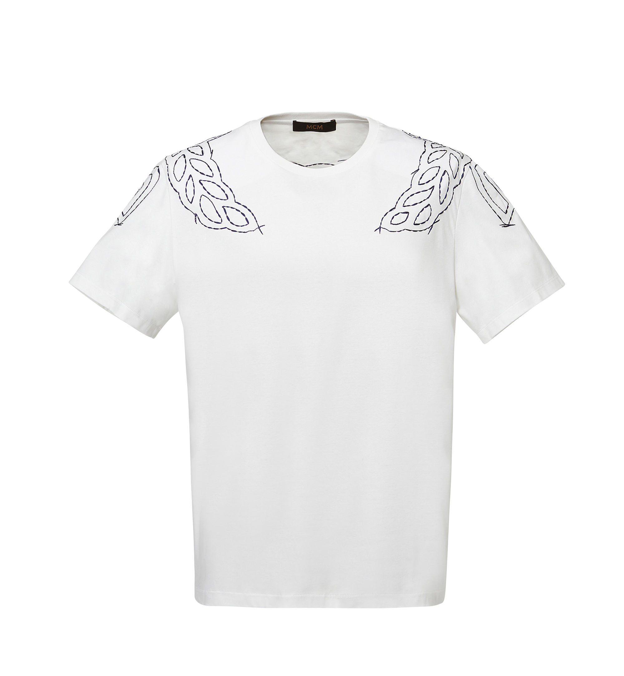 MCM Men's Laurel Stitch T-Shirt BEIGE MHT8SMM21WI0XL Alternate View 1