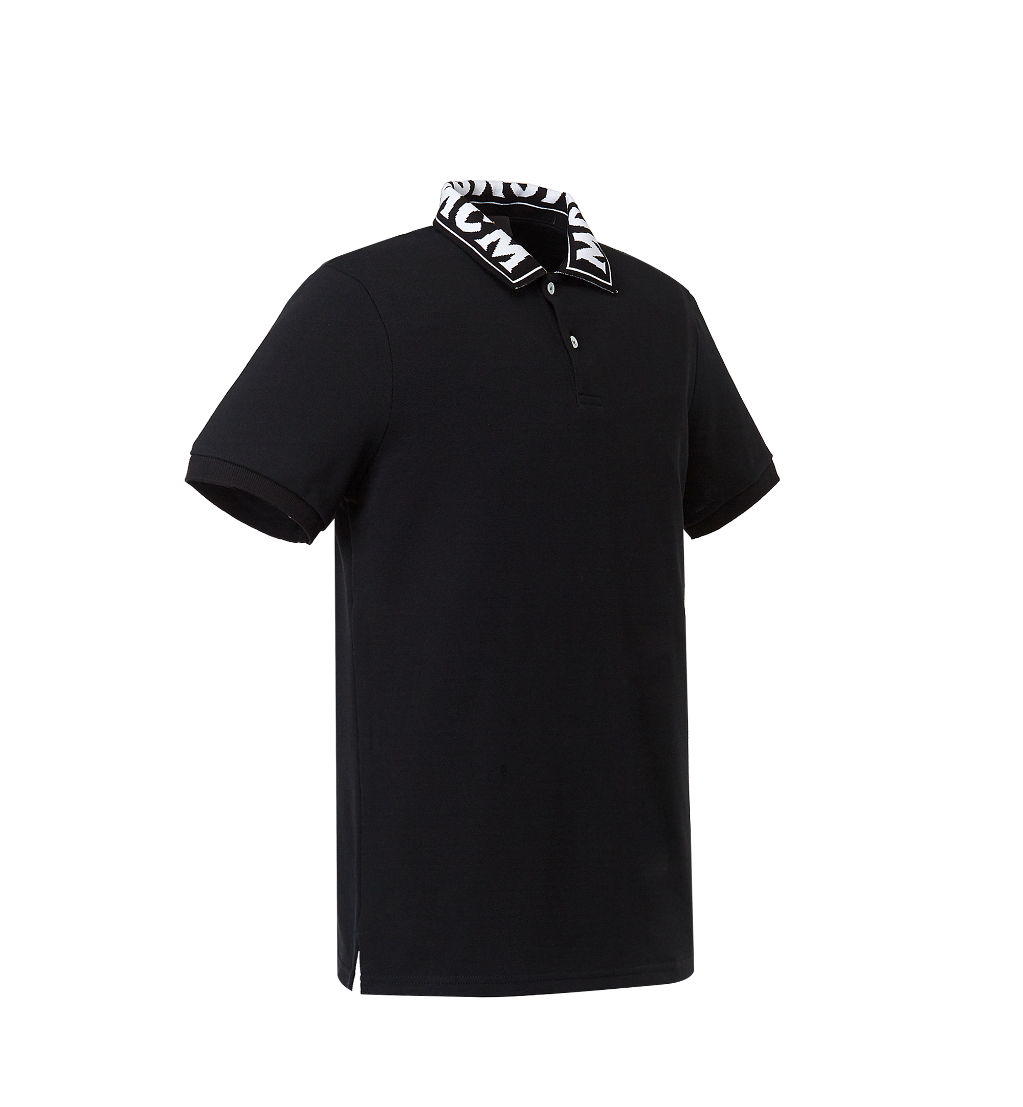 black collared polo shirt