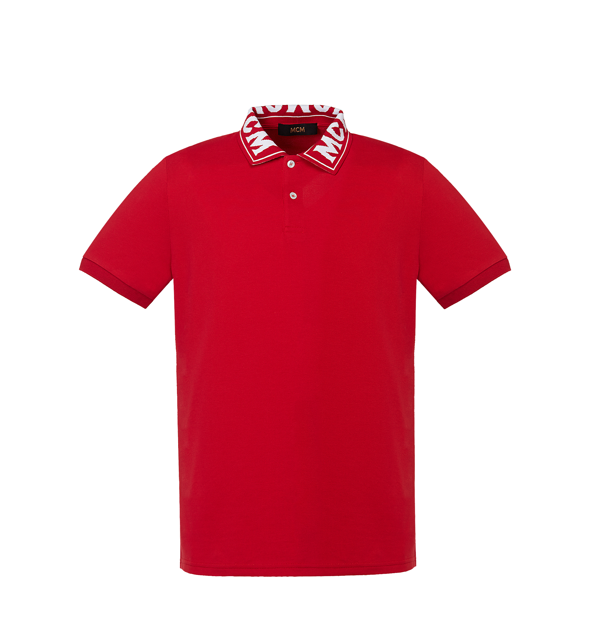 MCM Men's Logo Polo Red MHT8SMM25RU0XL Alternate View 1