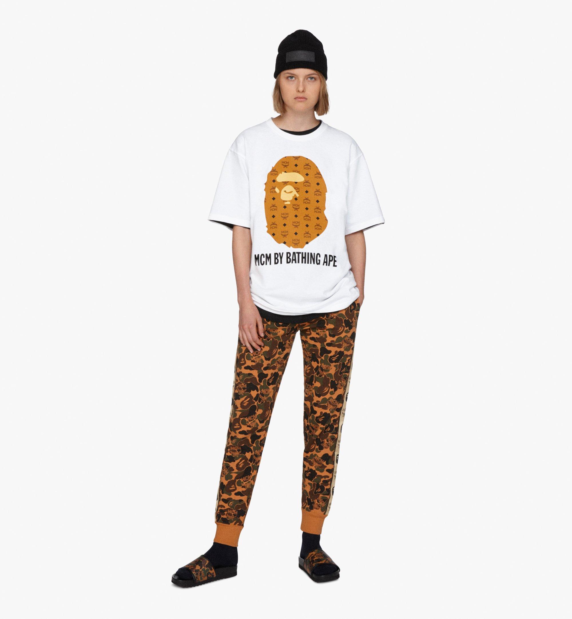 Medium MCM x BAPE Ape Head T-Shirt Cognac | MCM ®FR 