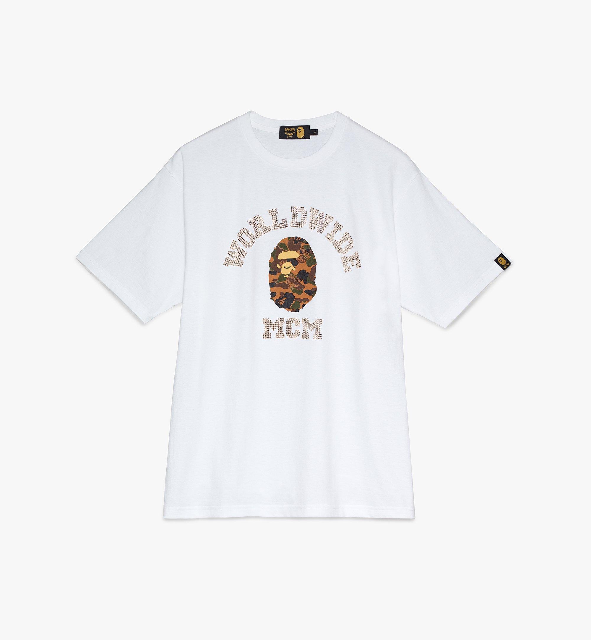 MCM MCM x BAPE College T-Shirt  MHT9AMB03WT00S Alternate View 1