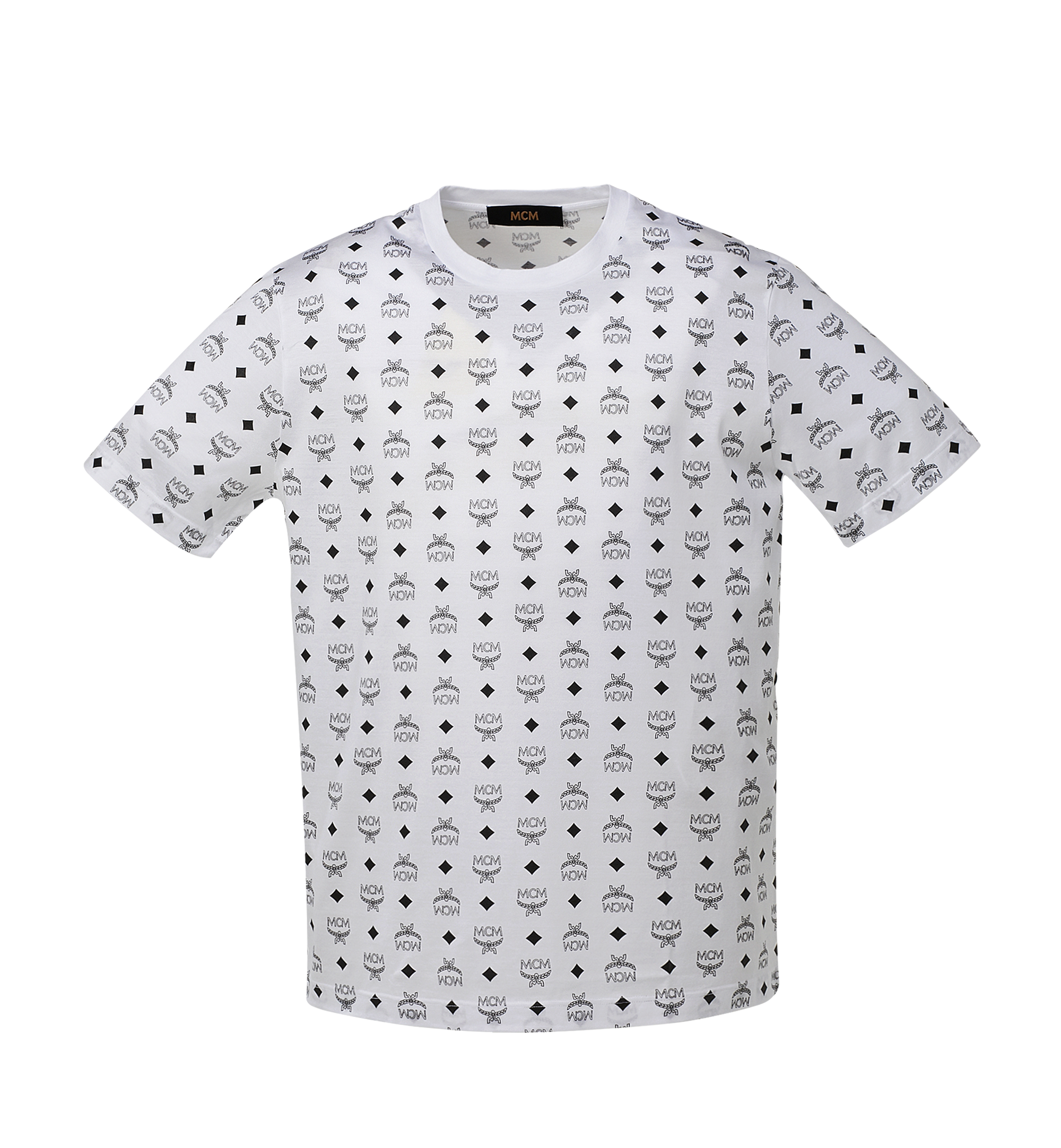 MCM Men's Visetos Print T-Shirt White MHT9SMM49WT00L Alternate View 1
