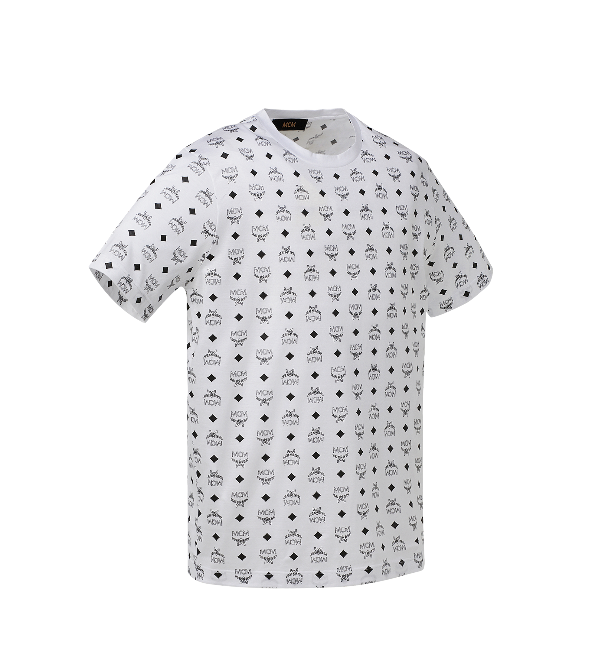 MCM Men's Visetos Print T-Shirt White MHT9SMM49WT00L Alternate View 1