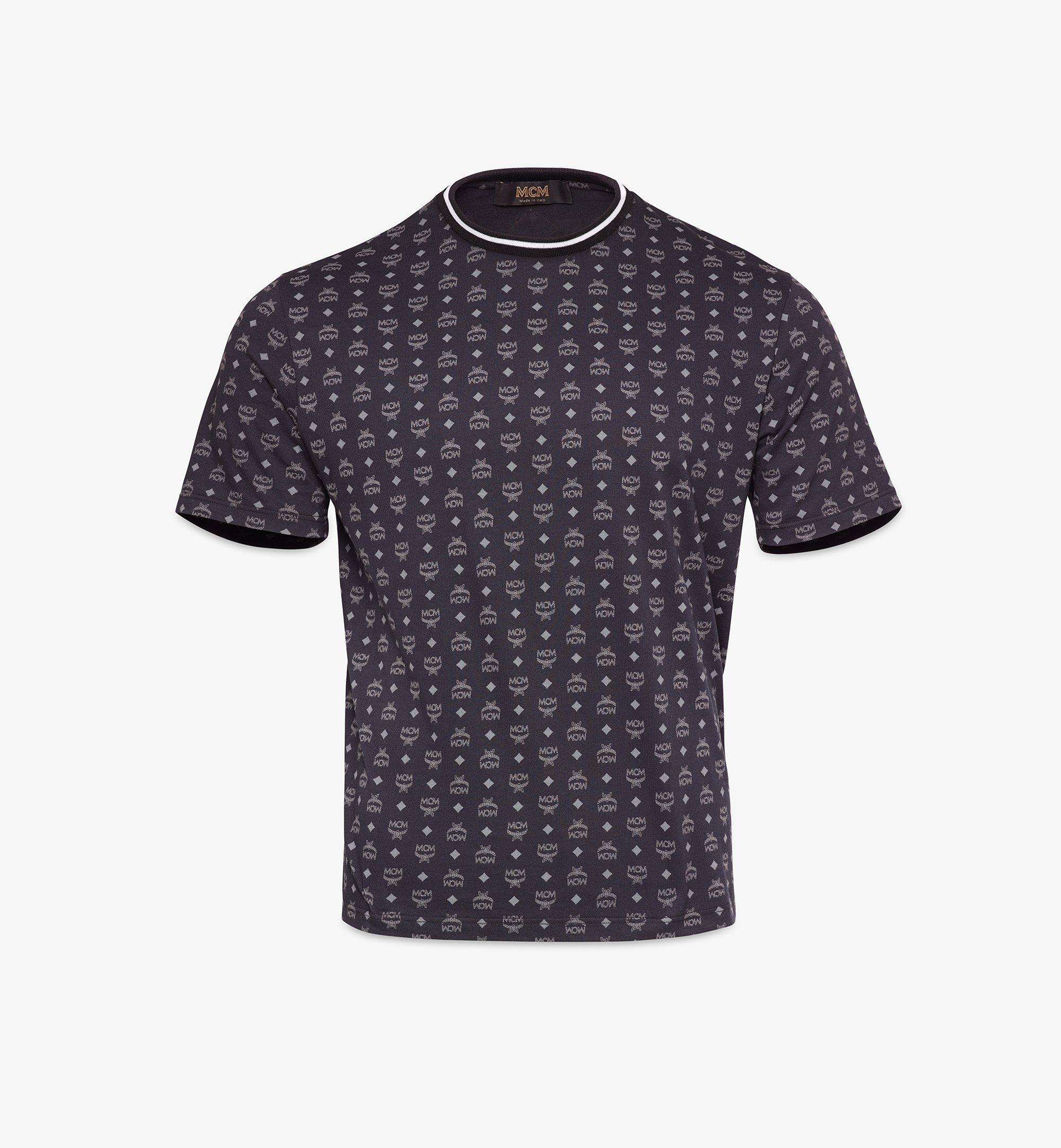 Large / M Visetos Print T-Shirt in Organic Cotton Black