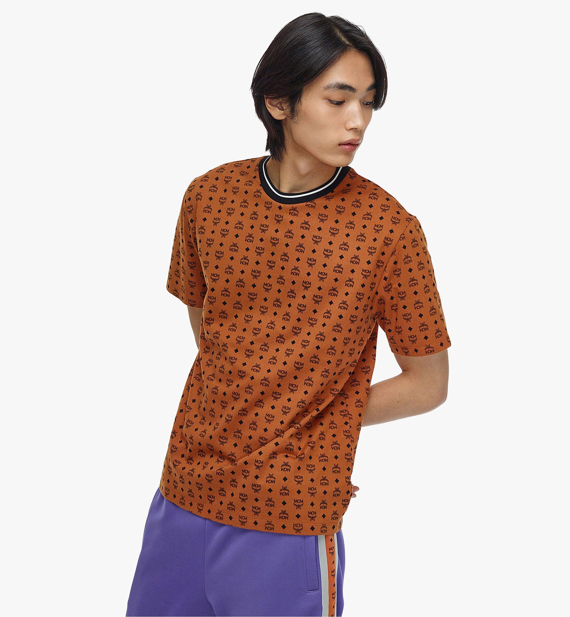 MCM ヴィセトス プリント Tシャツ - オーガニック コットン Cognac MHTAAMM05CO00M ほかの角度から見る 2