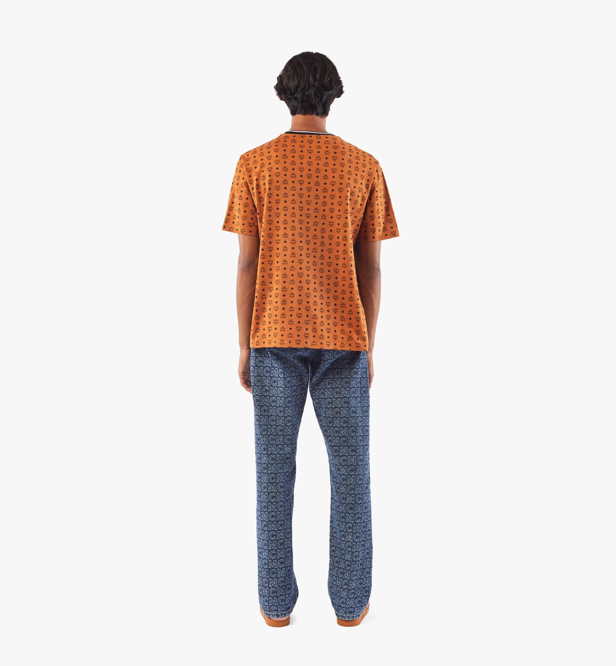 MCM Men's Visetos Print T-Shirt Cognac MHTAAMM05CO00M Alternate View 3