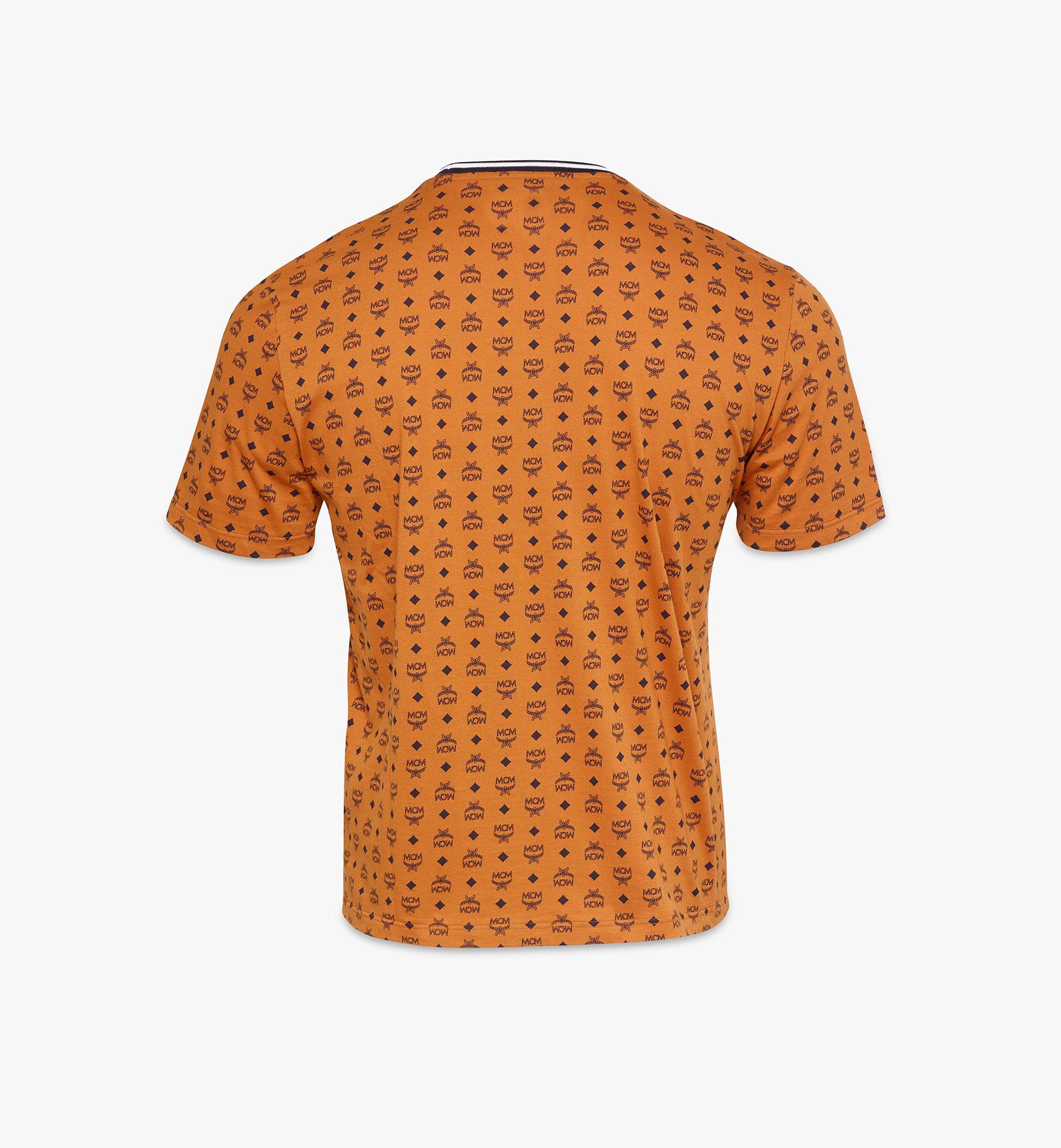 MCM Visetos Print T-Shirt in Organic Cotton Cognac MHTAAMM05CO00S Alternate View 1