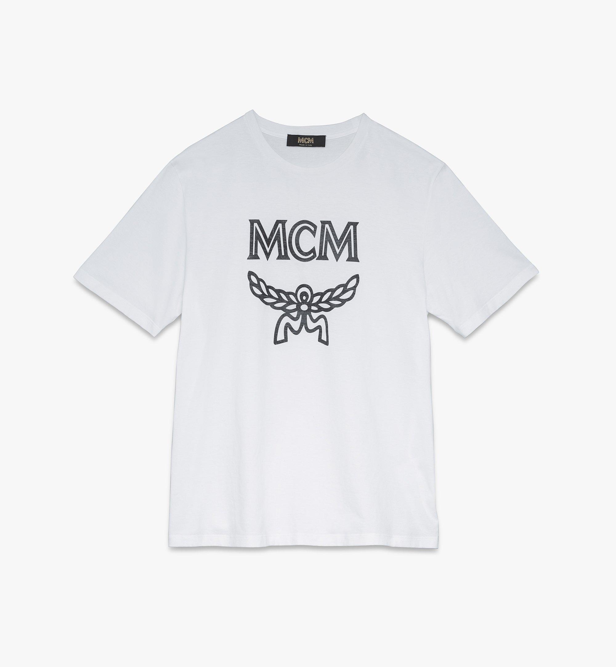 Mcm Men's Logo T-shirt In White