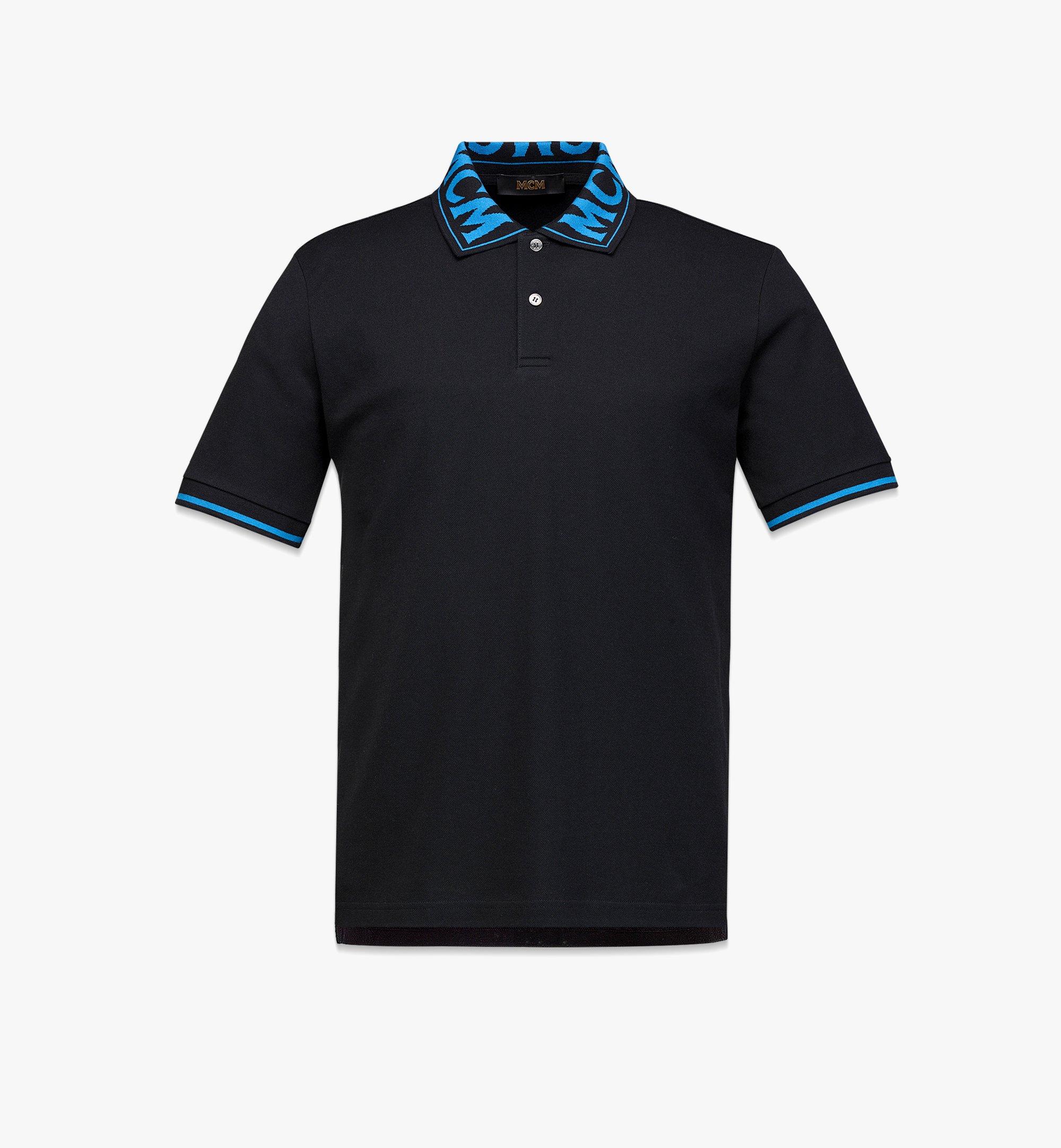 Medium Men’s Logo Polo Shirt in Cotton Piqué 藍色 | MCM ®TW