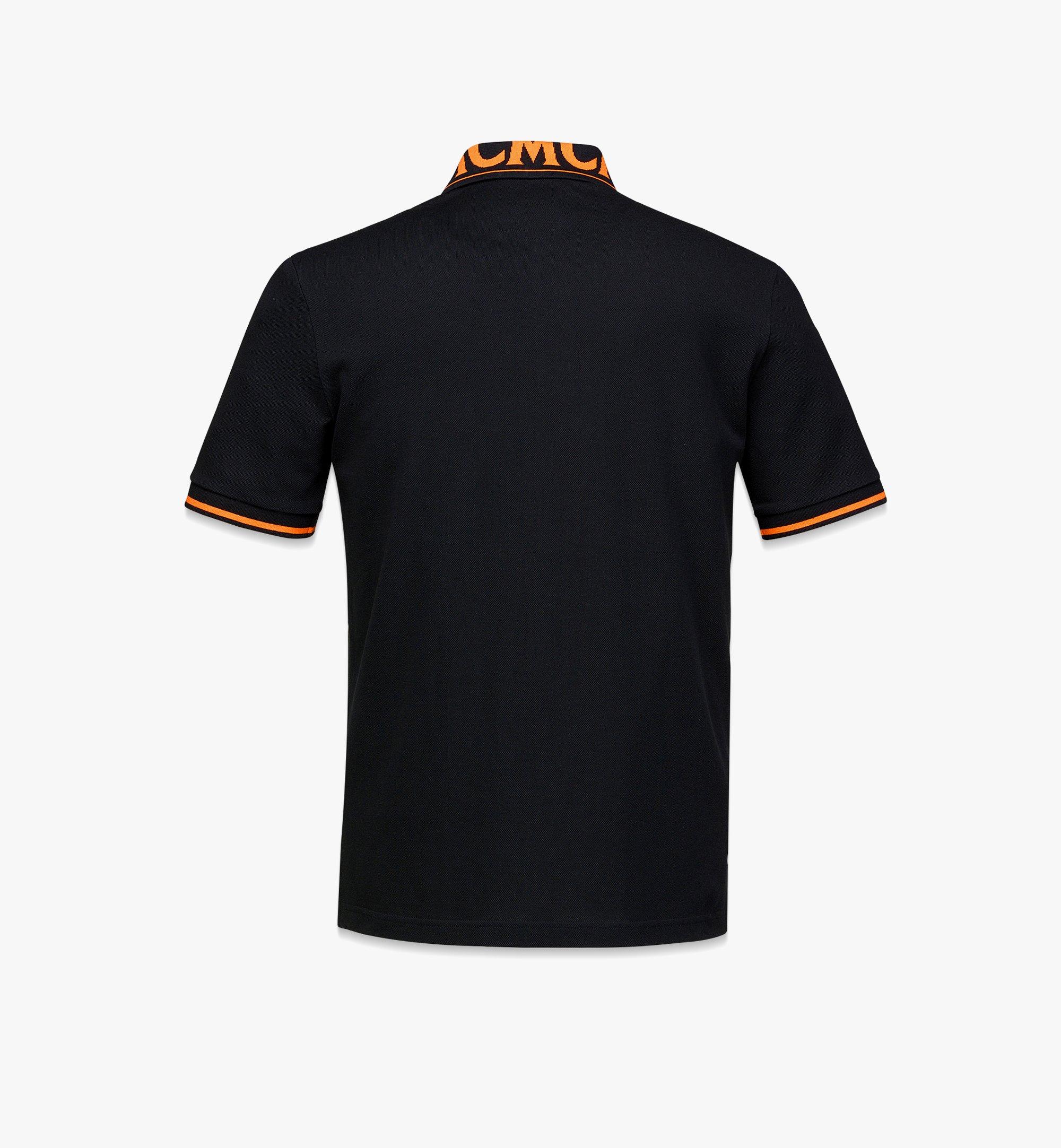 MCM Men’s Logo Polo Shirt in Cotton Piqué Orange MHTBAMM04O900L Alternate View 1