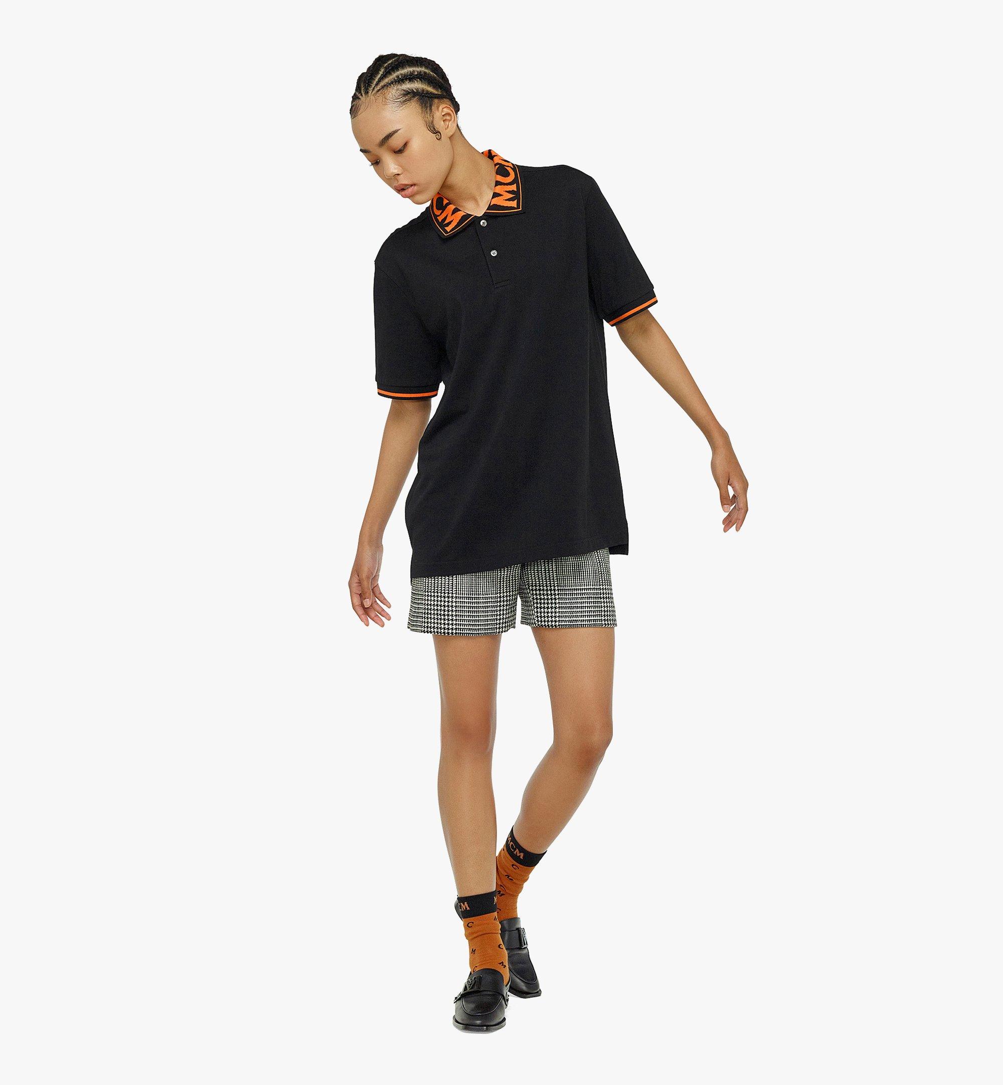 MCM Men’s Logo Polo Shirt in Cotton Piqué Orange MHTBAMM04O90XL Alternate View 3