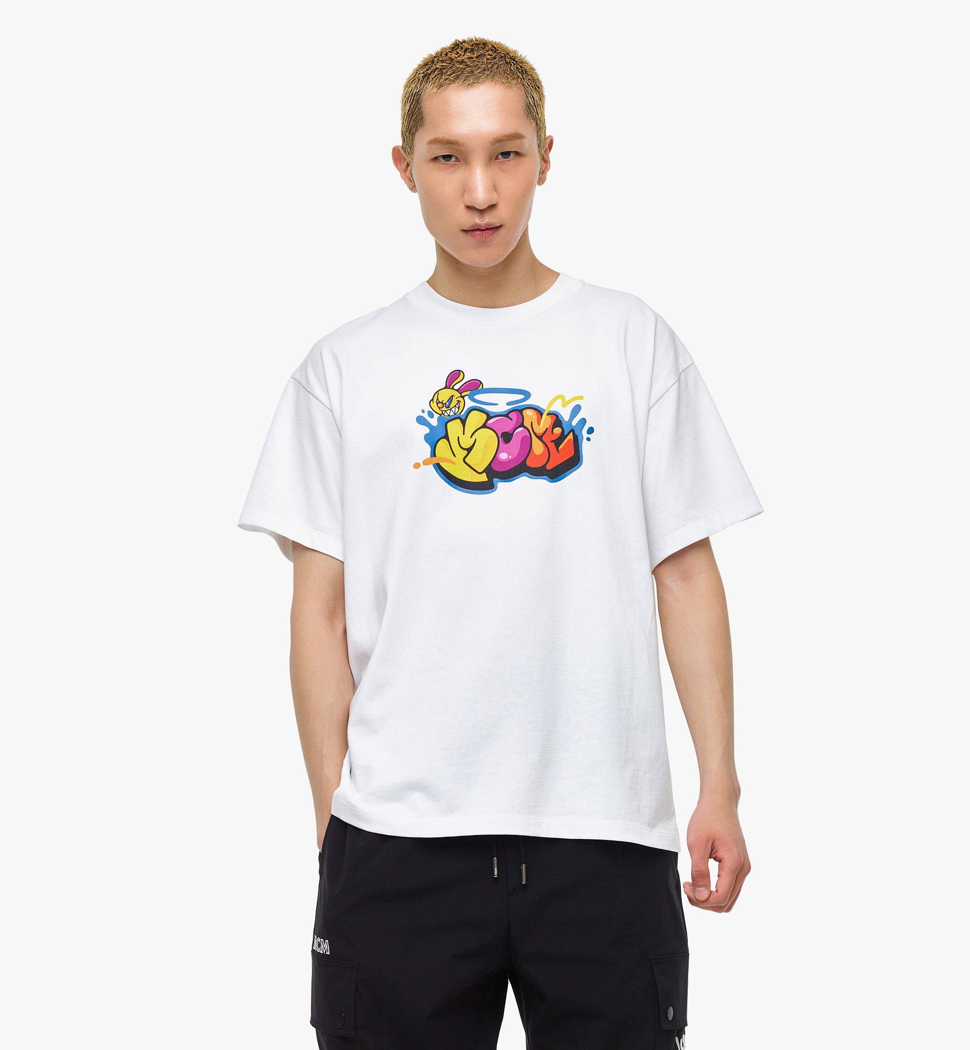 MCM 〈MCM x SAMBYPEN〉ロゴプリント Tシャツ White MHTBASP02WD0XL ほかの角度から見る 3