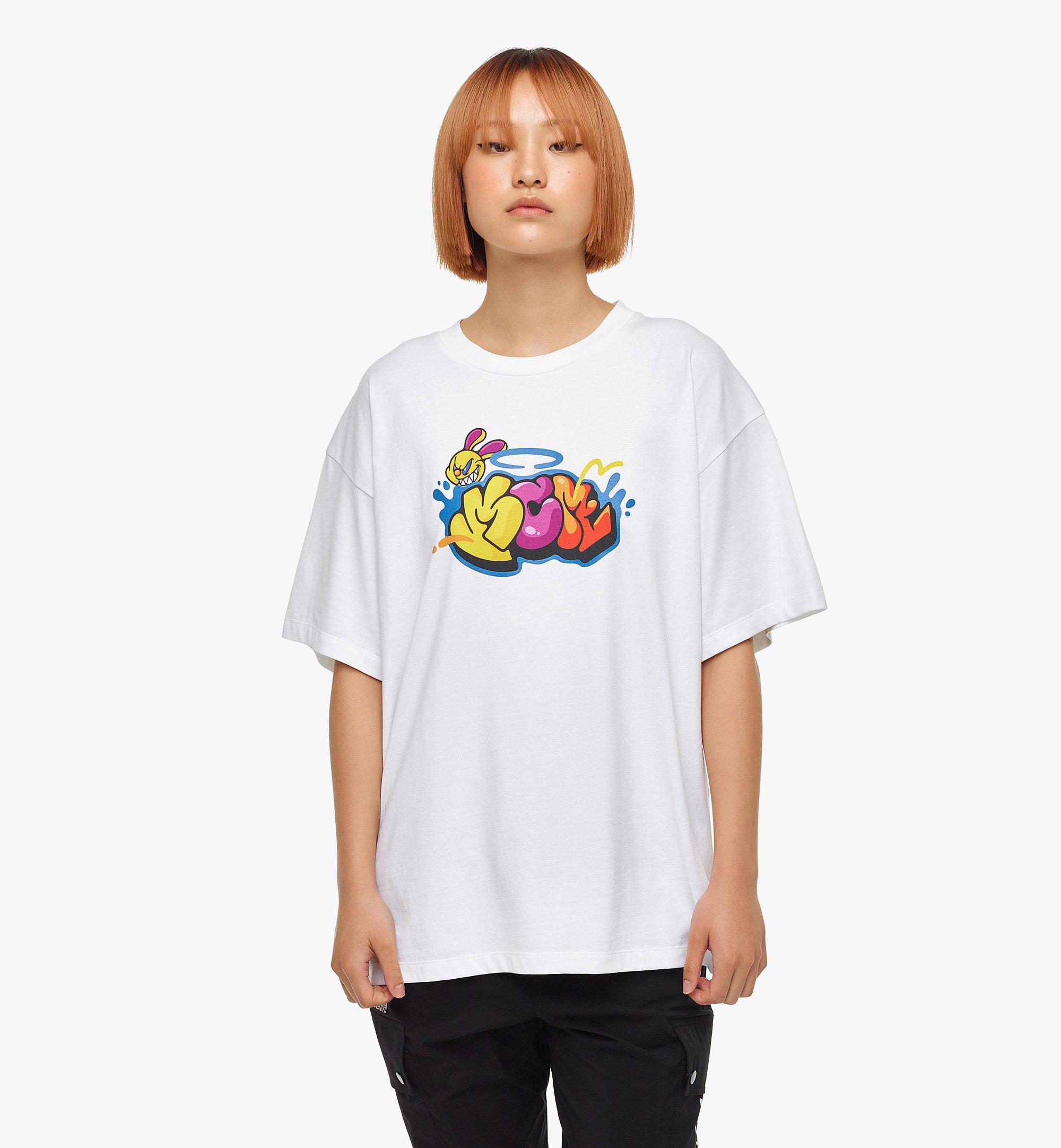MCM 〈MCM x SAMBYPEN〉ロゴプリント Tシャツ White MHTBASP02WD0XL ほかの角度から見る 7